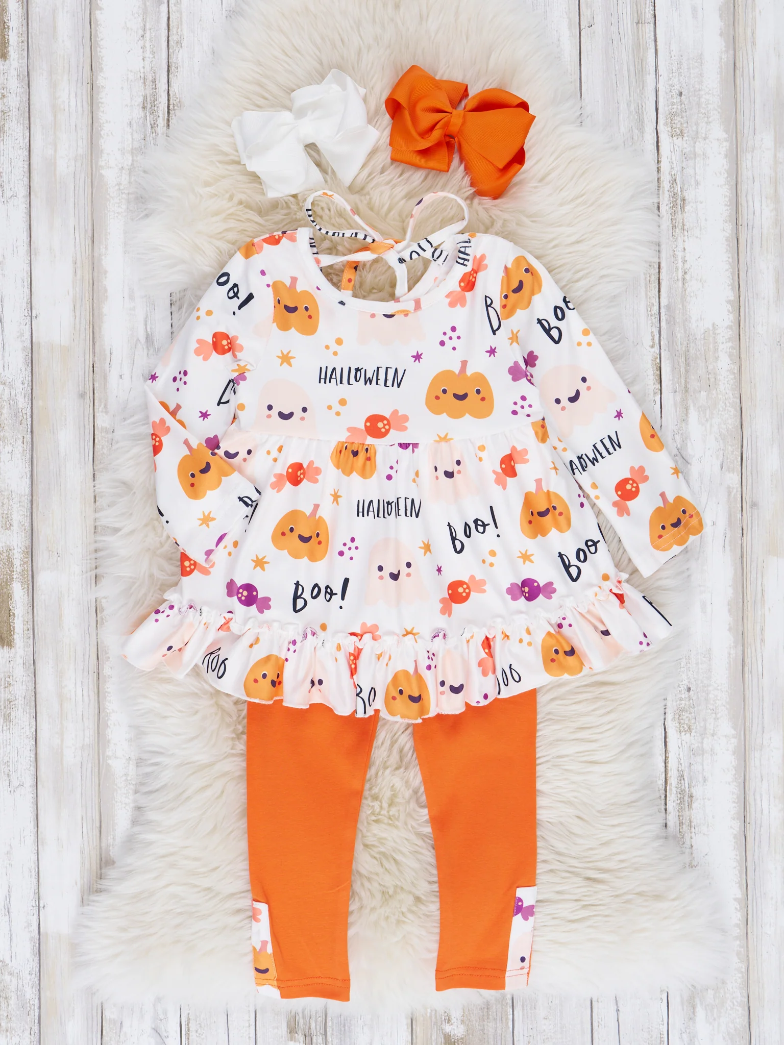 Spooky Sweet Doodles Ruffle Outfit