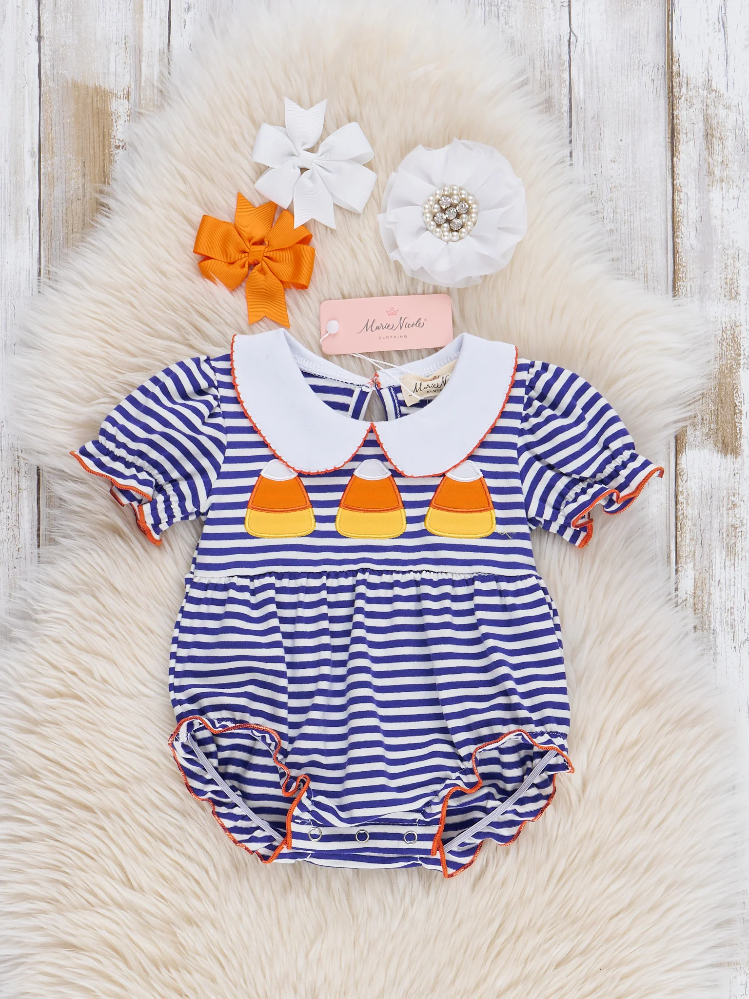 Spooky Treat Striped Romper - Image 3