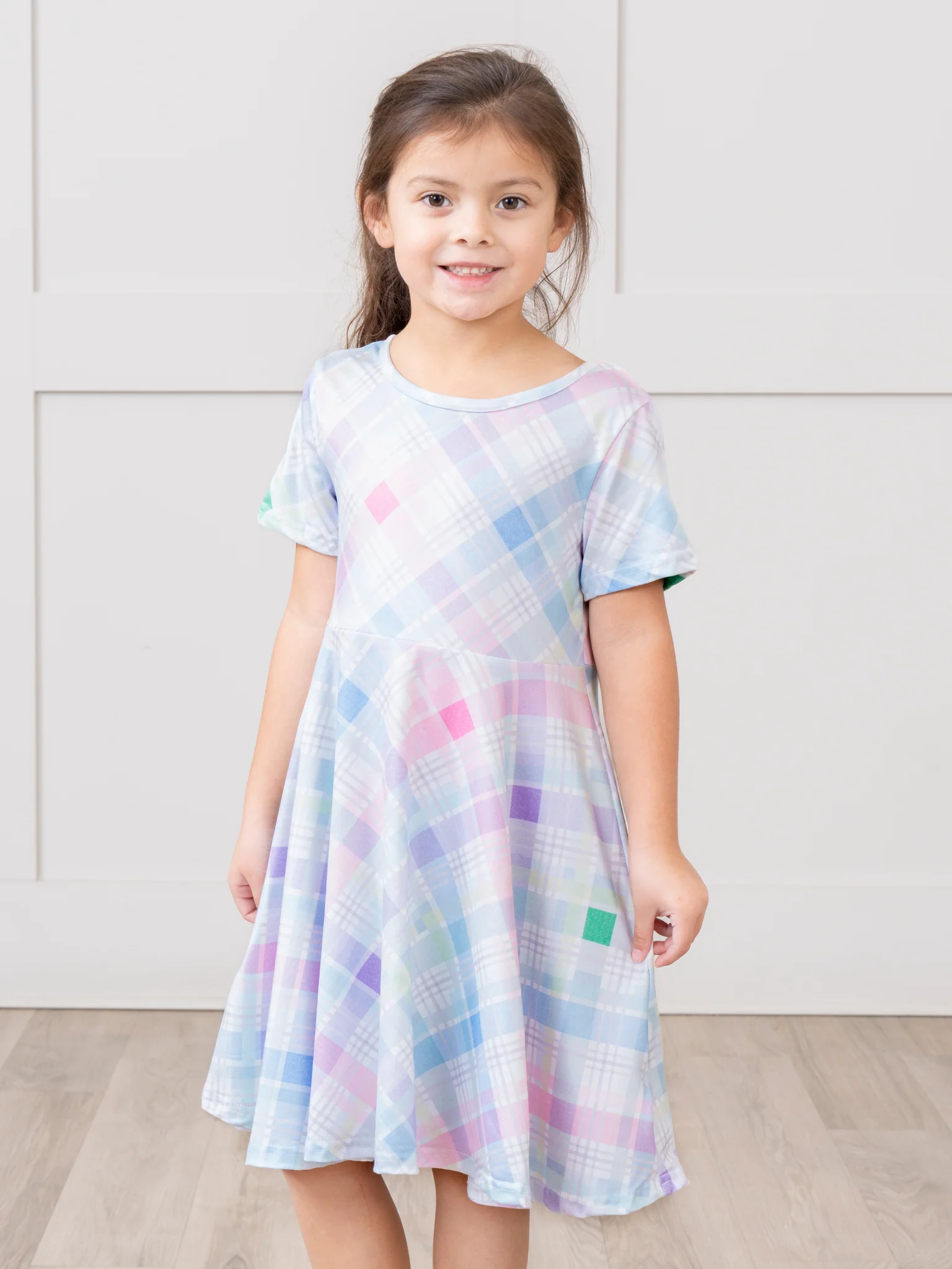 Spring Plaid Swing Dress - Image 2