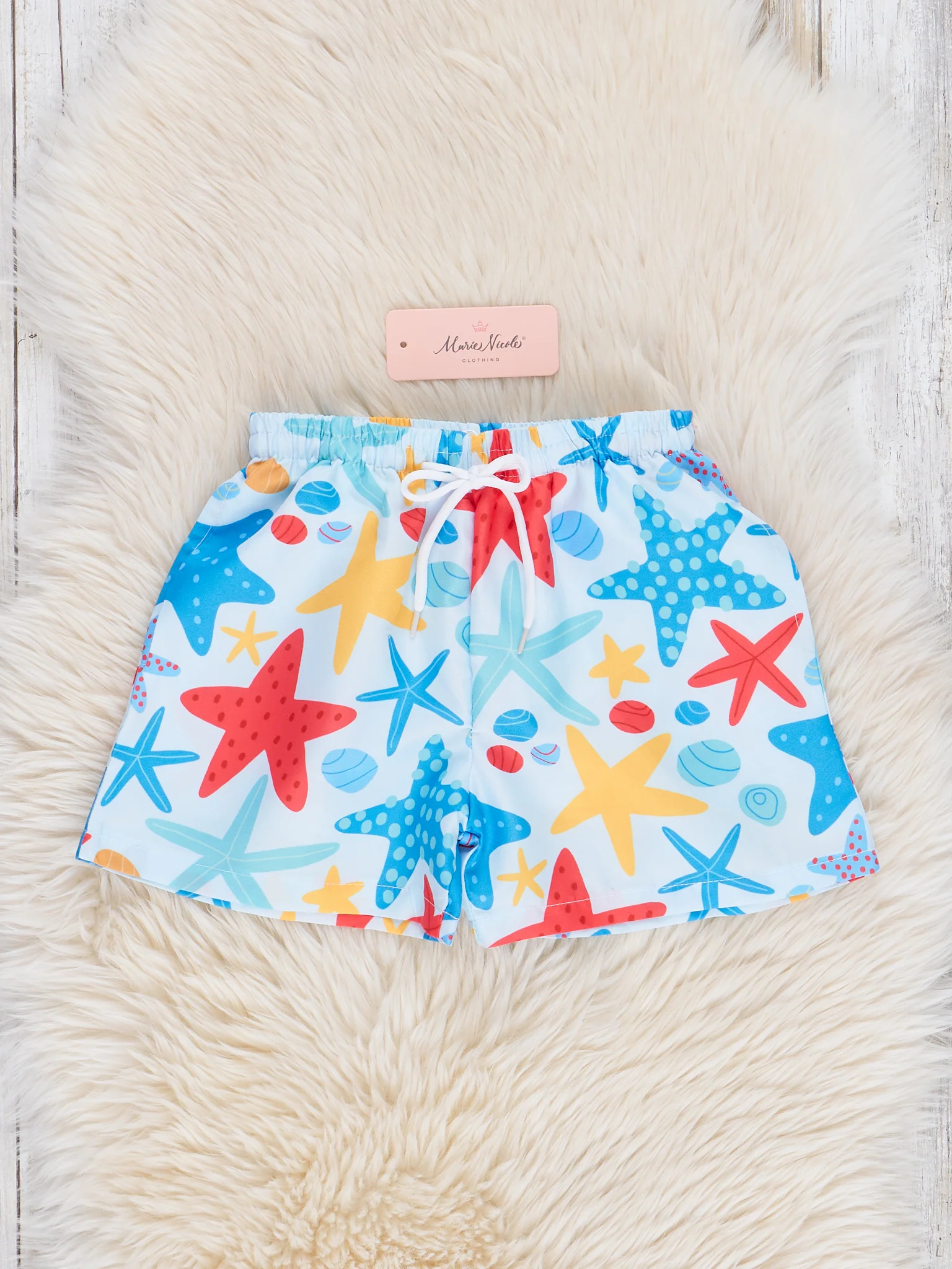 Starfish Seashells Swim Trunks