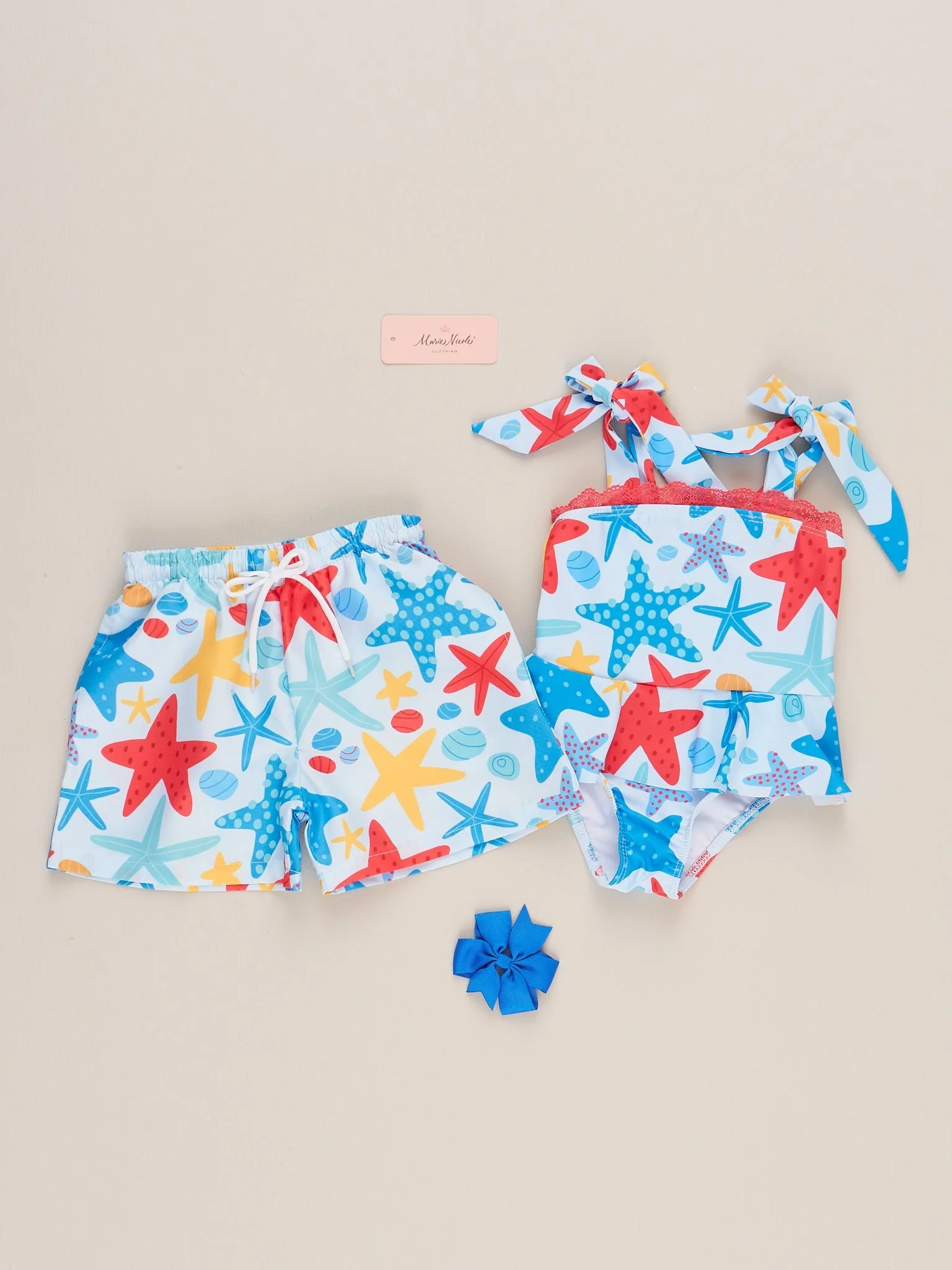 Starfish Seashells Swim Trunks - Image 2