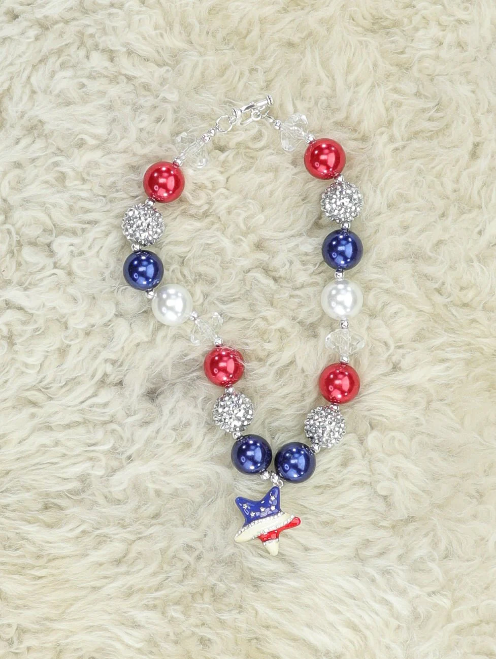 Stars & Stripes Bubblegum Necklace