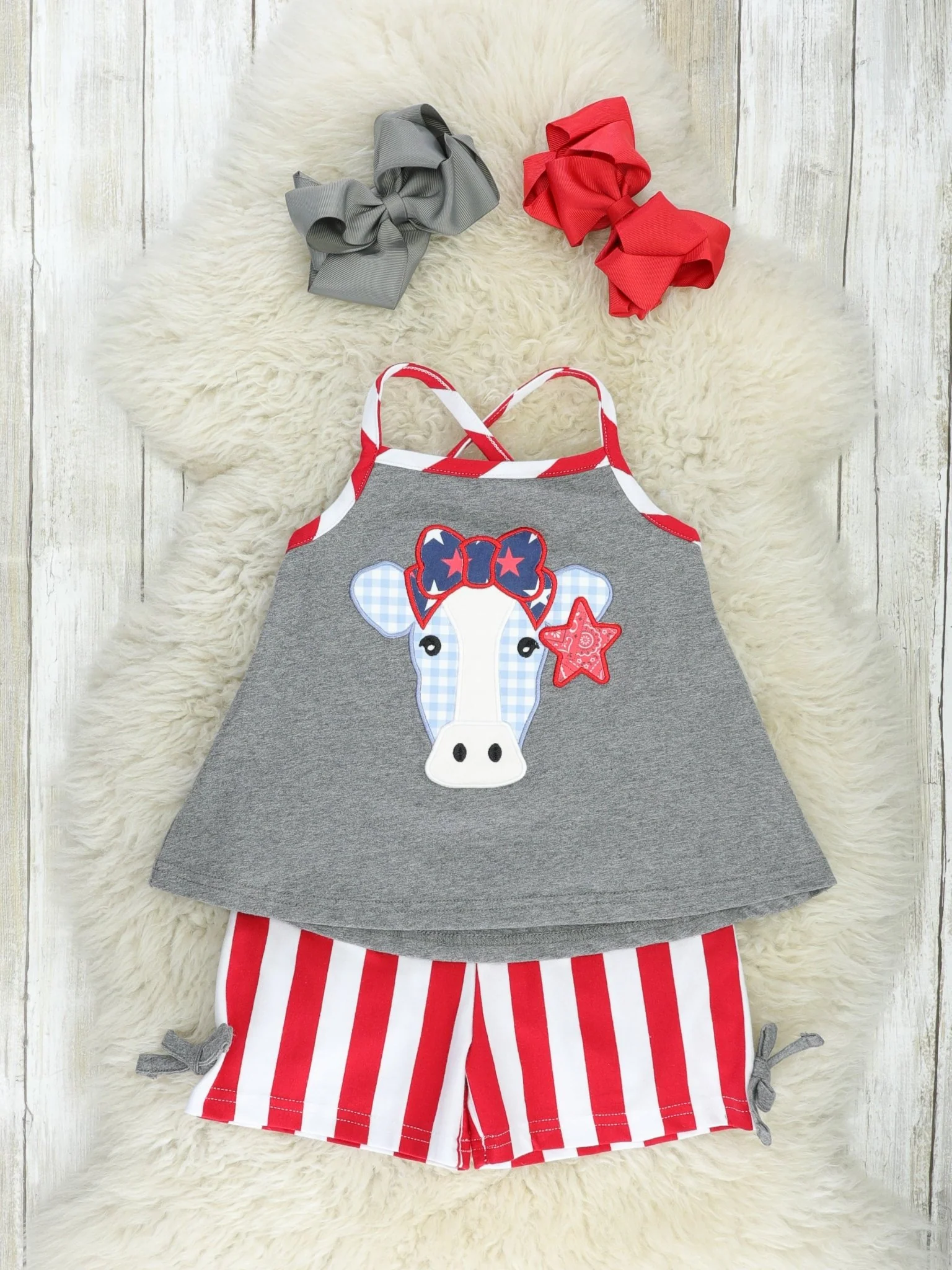 Stars & Stripes Cow Outfit
