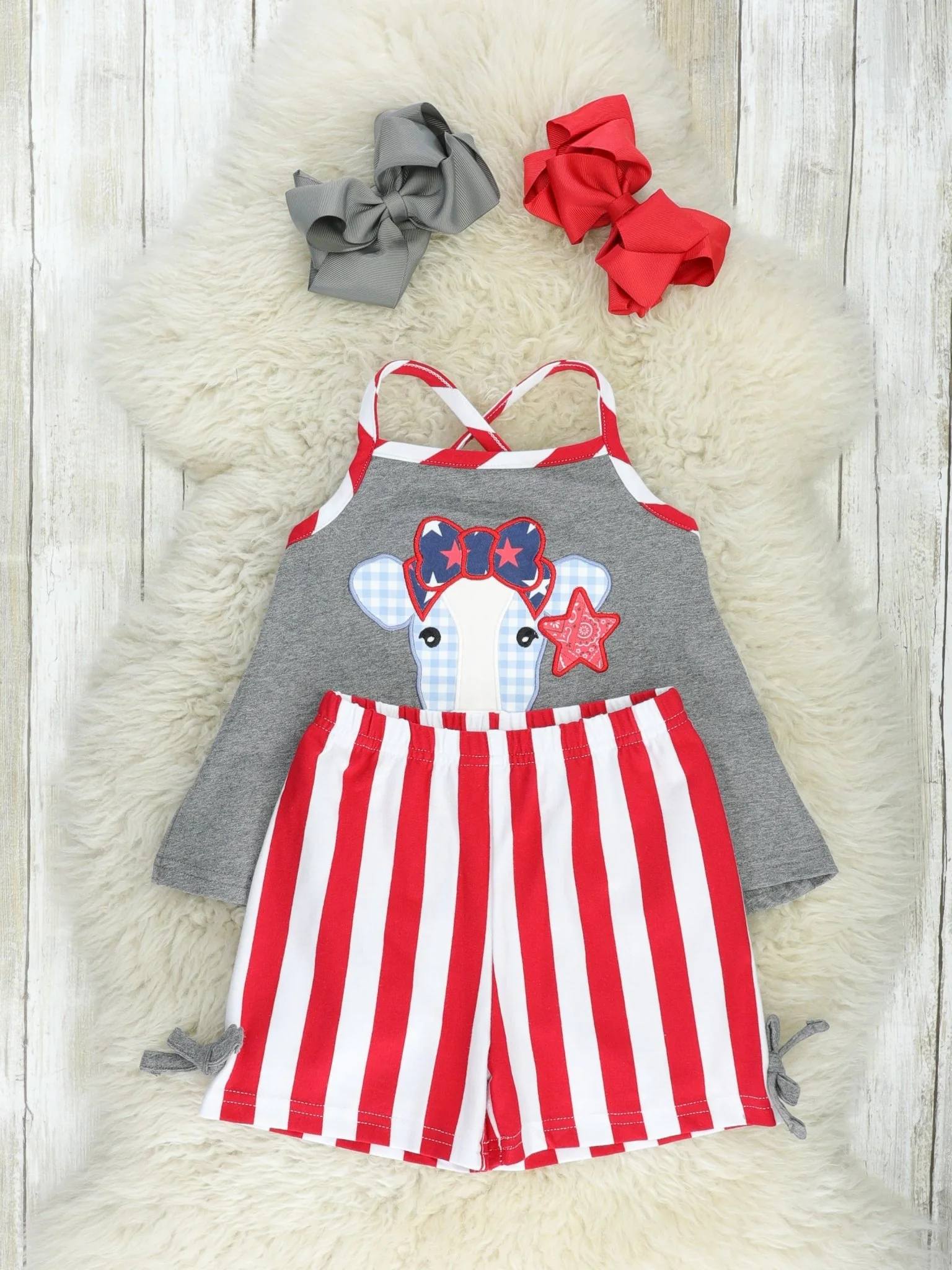 Stars & Stripes Cow Outfit - Image 2
