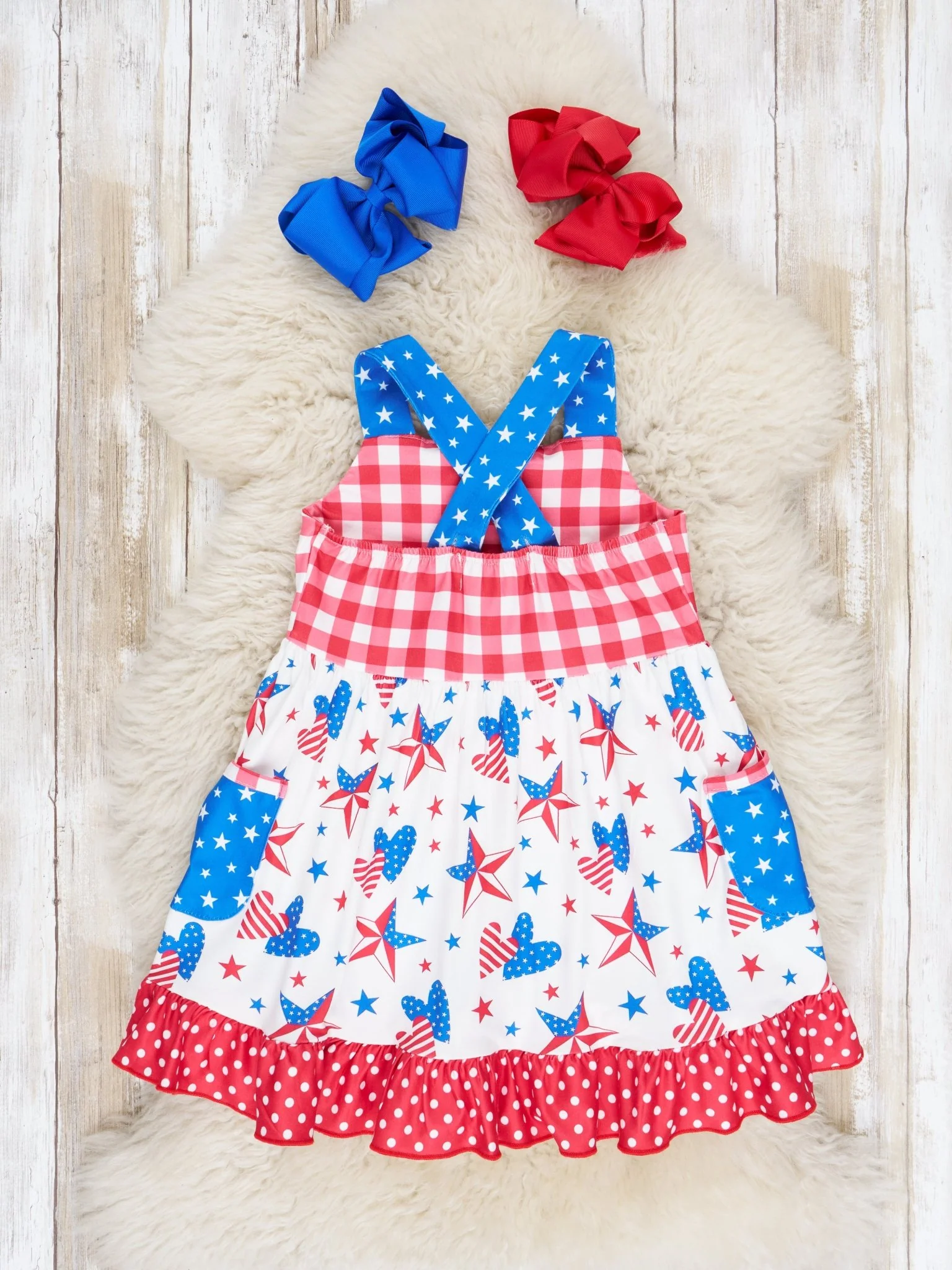 Stars & Stripes Heart Ruffle Dress - Image 2