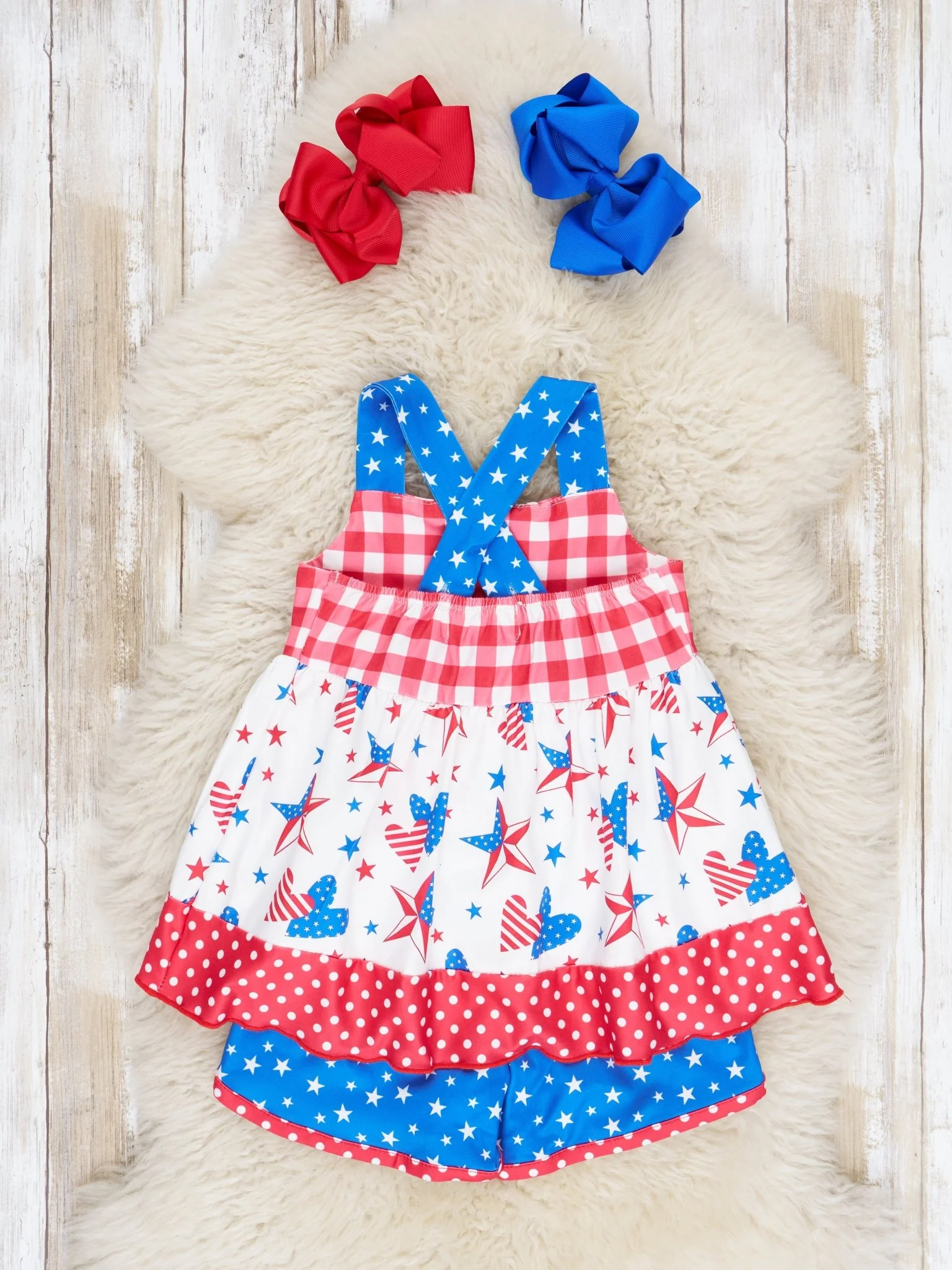 Stars & Stripes Heart Ruffle Outfit - Image 3