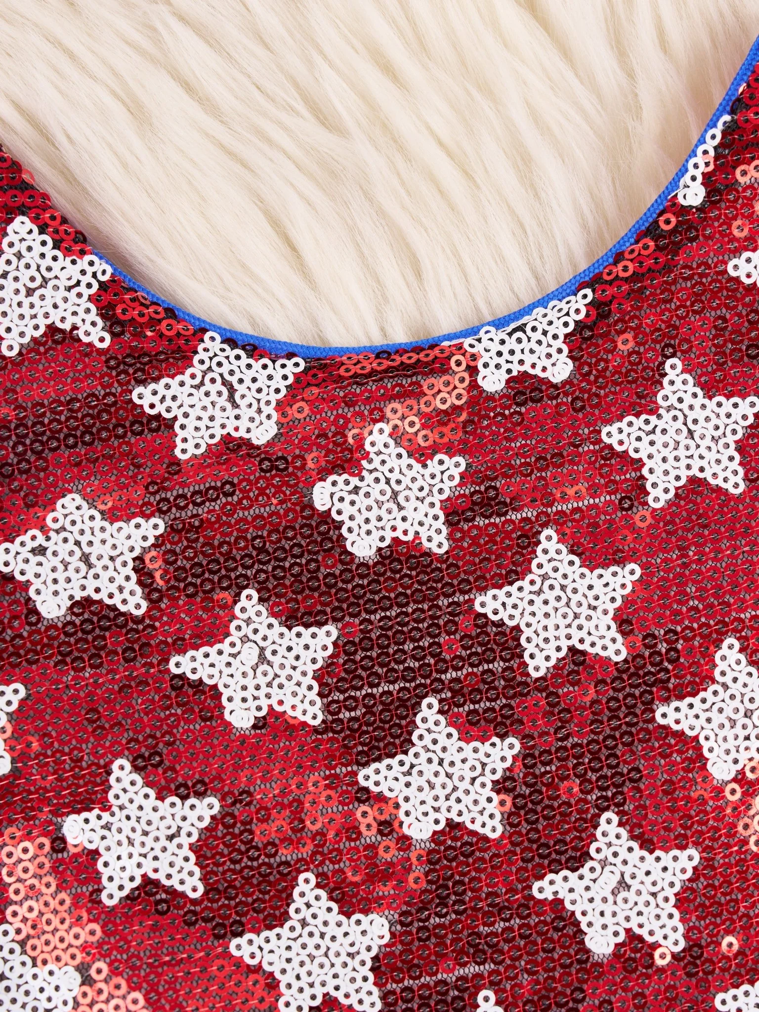 Stars & Stripes Sequin Blue Tulle Dress - Image 4