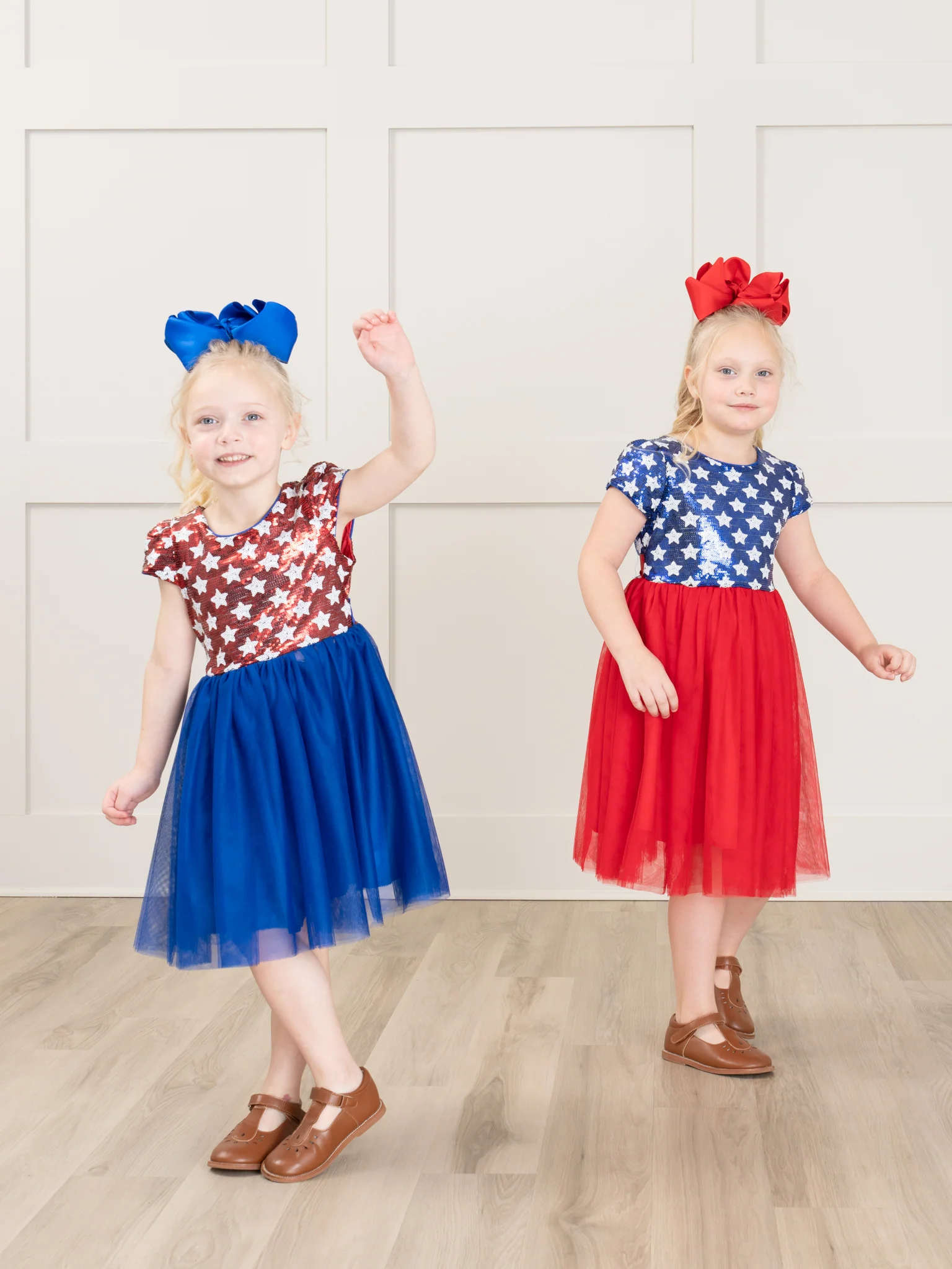 Stars & Stripes Sequin Blue Tulle Dress - Image 5