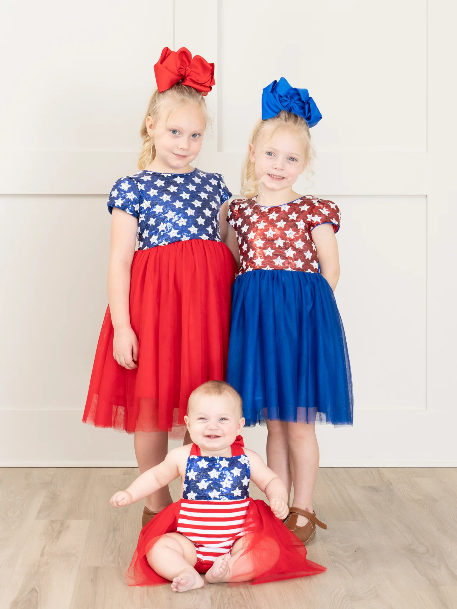 Stars & Stripes Sequin Blue Tulle Dress - Image 6