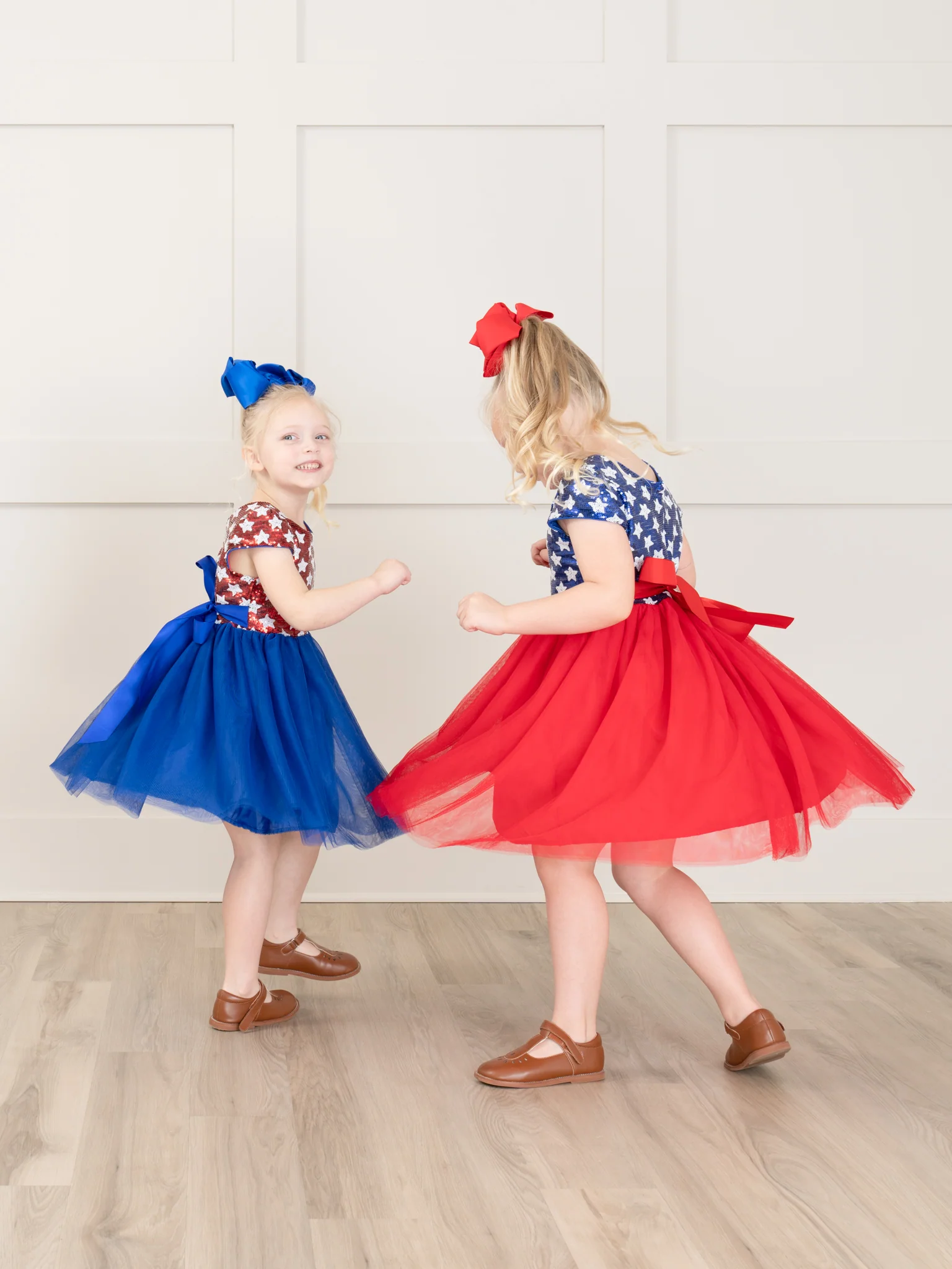 Stars & Stripes Sequin Blue Tulle Dress - Image 7