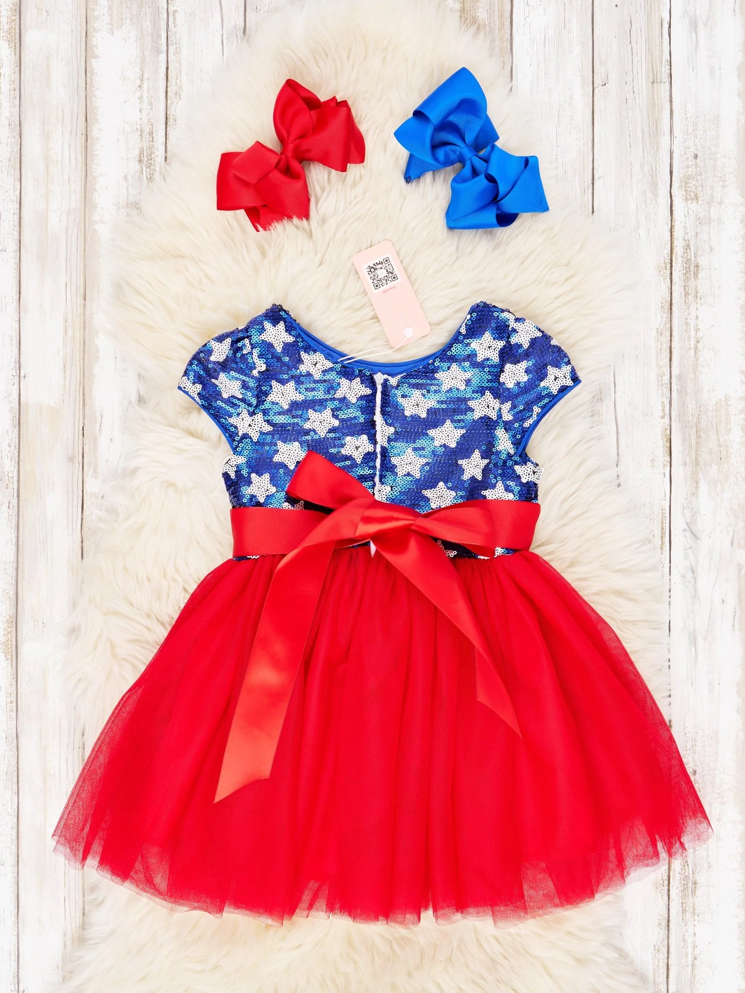 Stars & Stripes Sequin Red Tulle Dress - Image 4