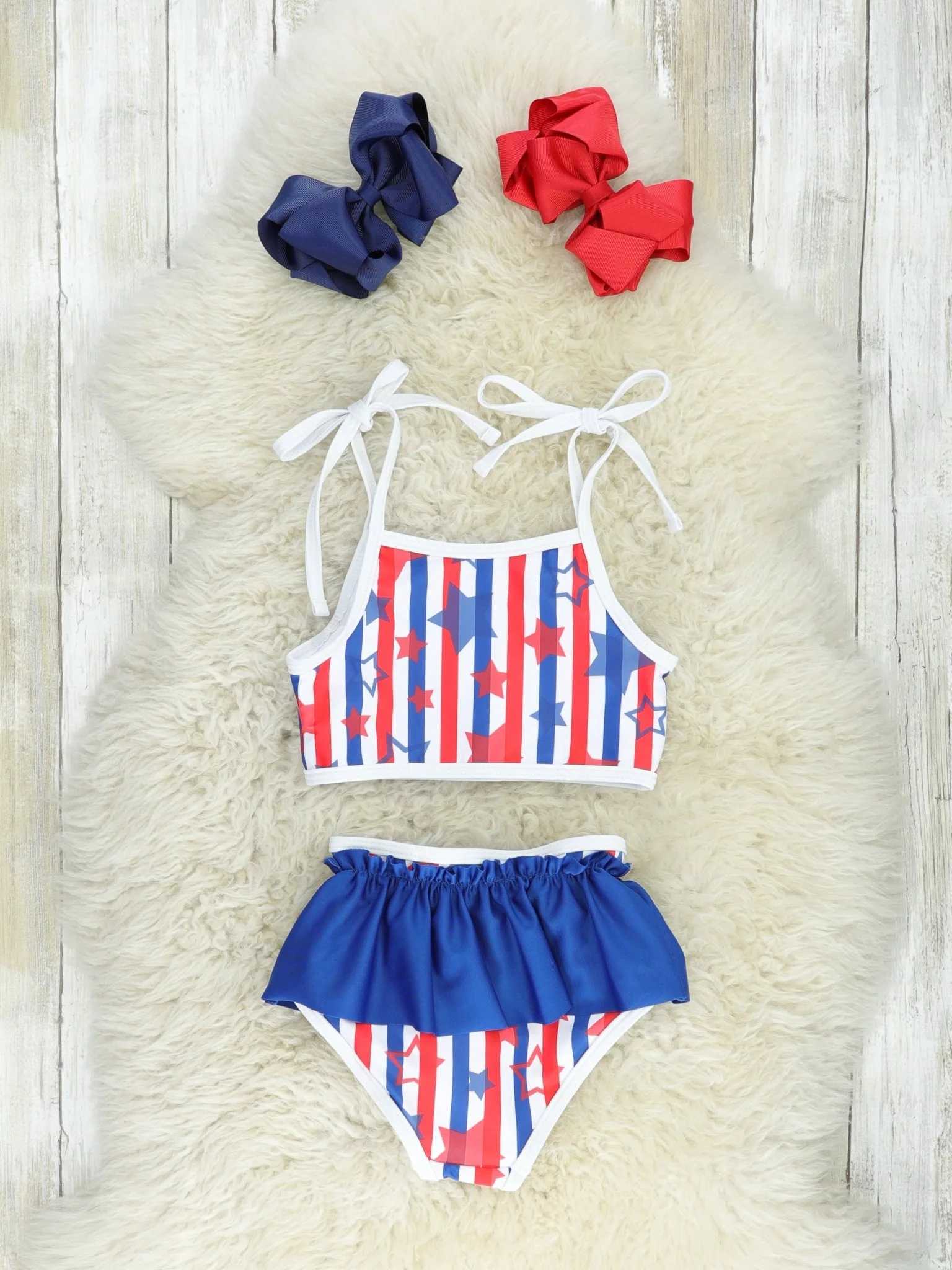 Stars & Stripes Two-Piece Ruffle Swimsuit - Image 2