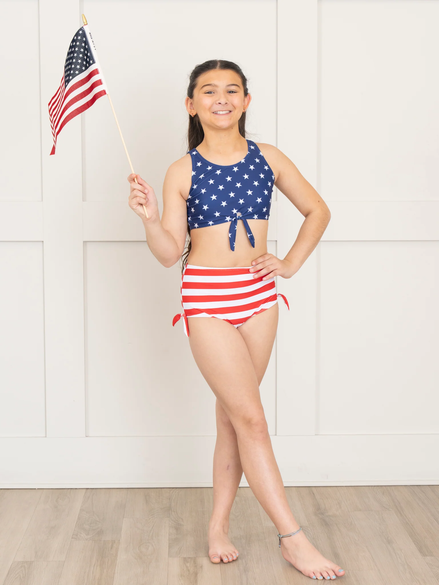 Stars & Stripes Tie Swimsuit - Image 4