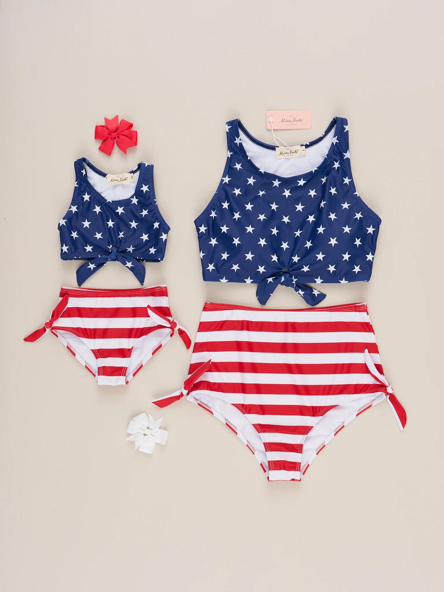 Stars & Stripes Tie Swimsuit - Image 6