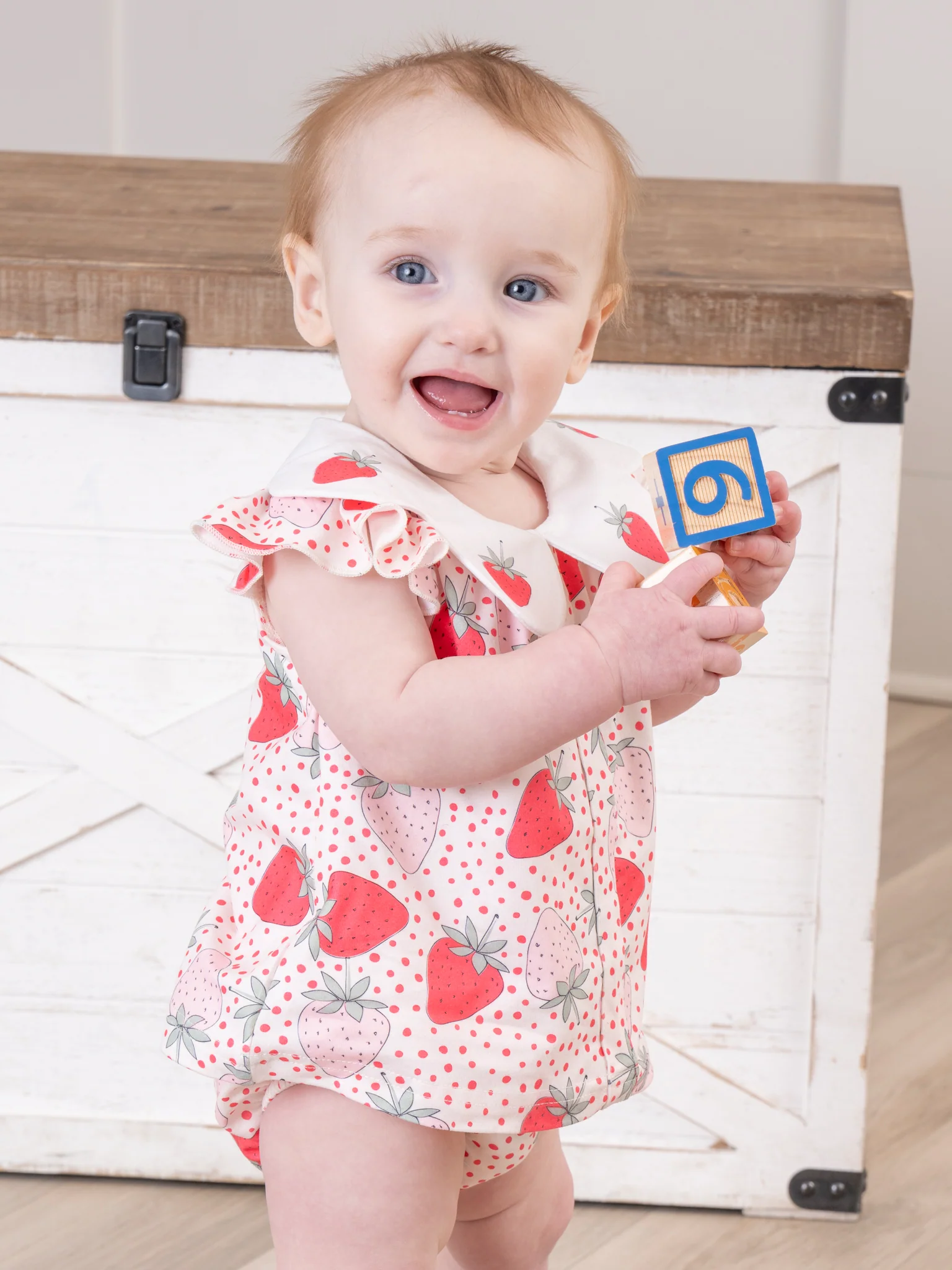 Strawberries & Dots Ruffle Bloomers Outfit - Image 3