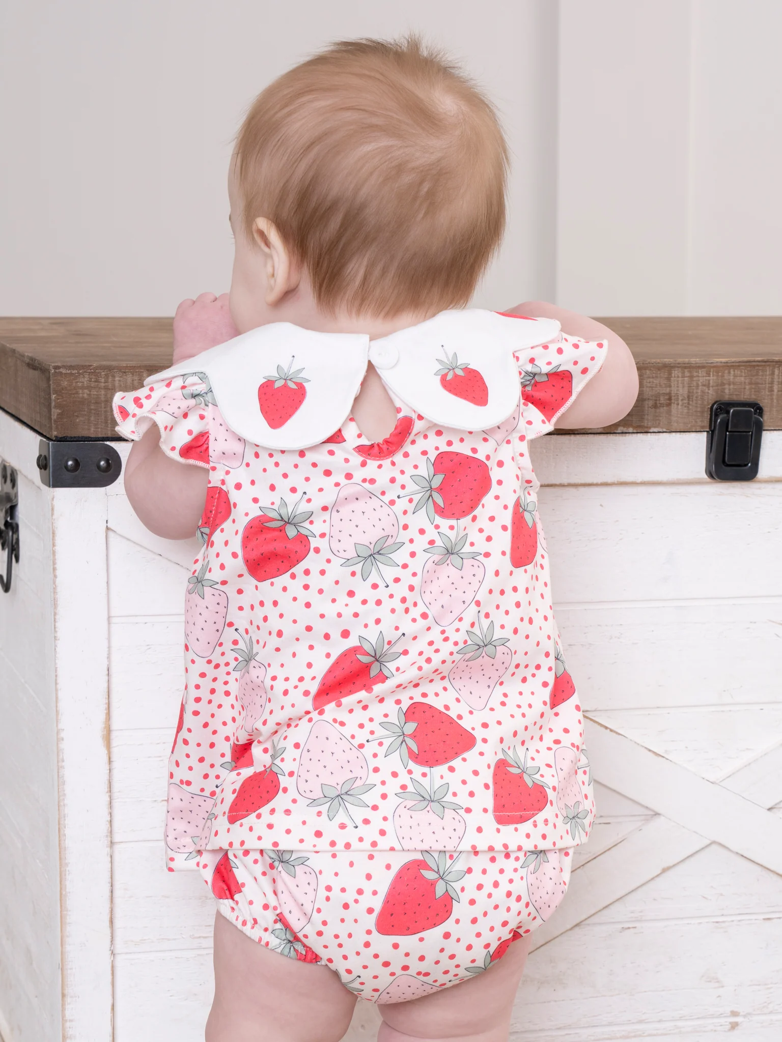 Strawberries & Dots Ruffle Bloomers Outfit - Image 4