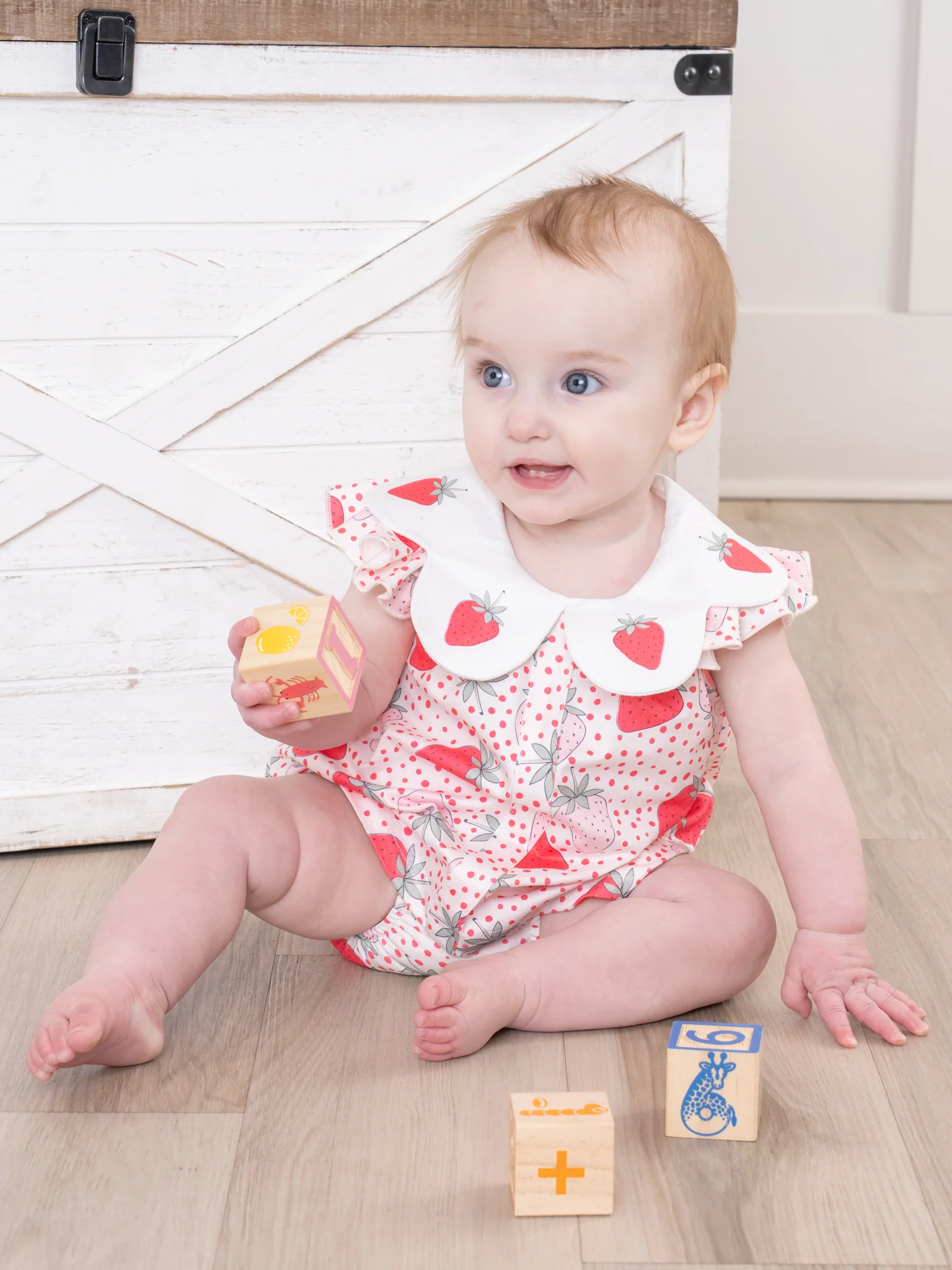 Strawberries & Dots Ruffle Bloomers Outfit - Image 5