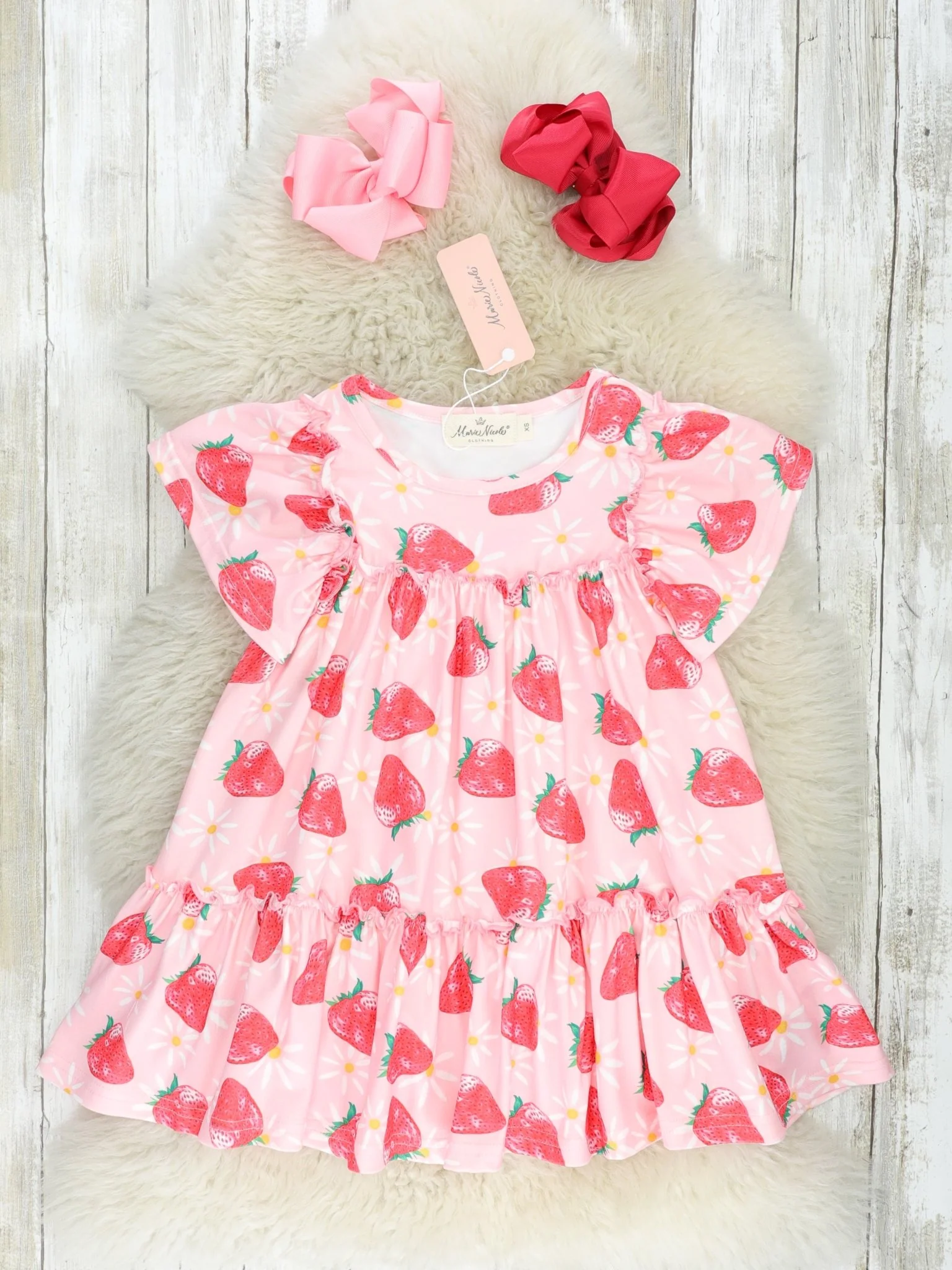 Strawberry & Daisy Ruffle Dress