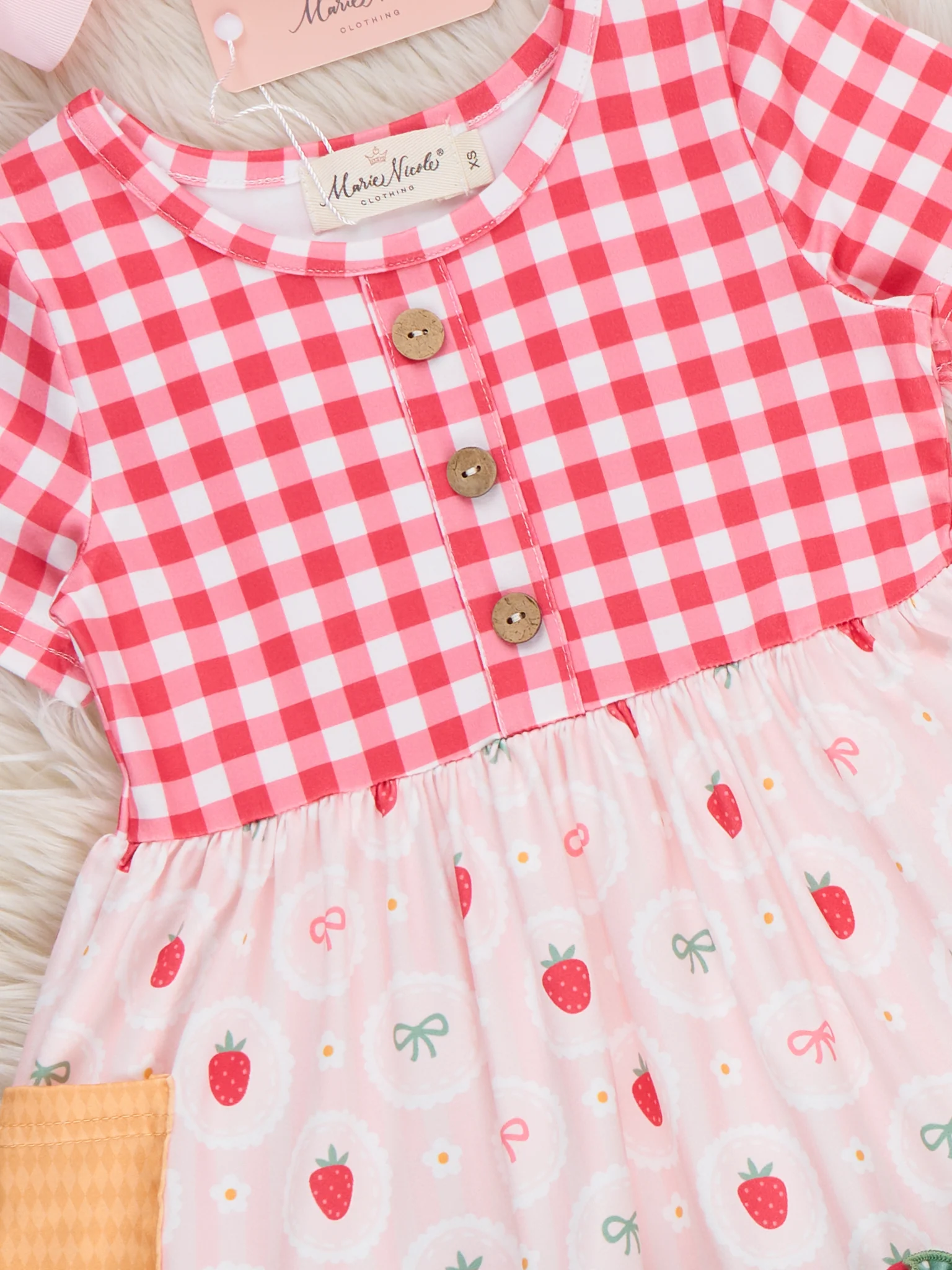 Strawberry Dreams Ruffle Dress - Image 2
