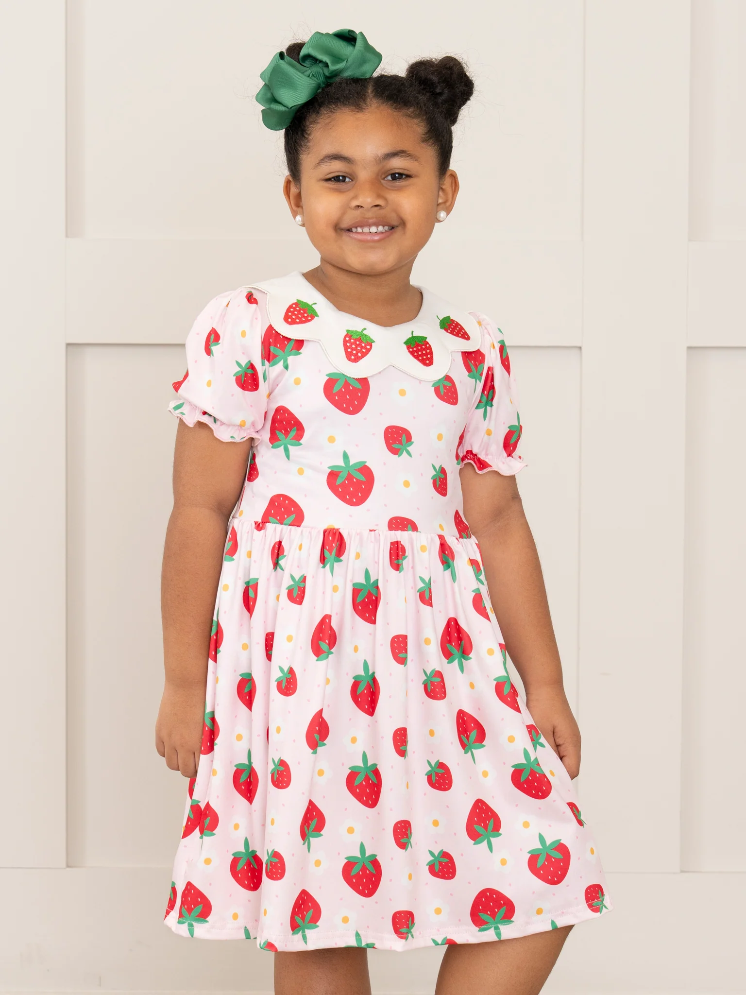 Strawberry Festival Puff Sleeve Dress