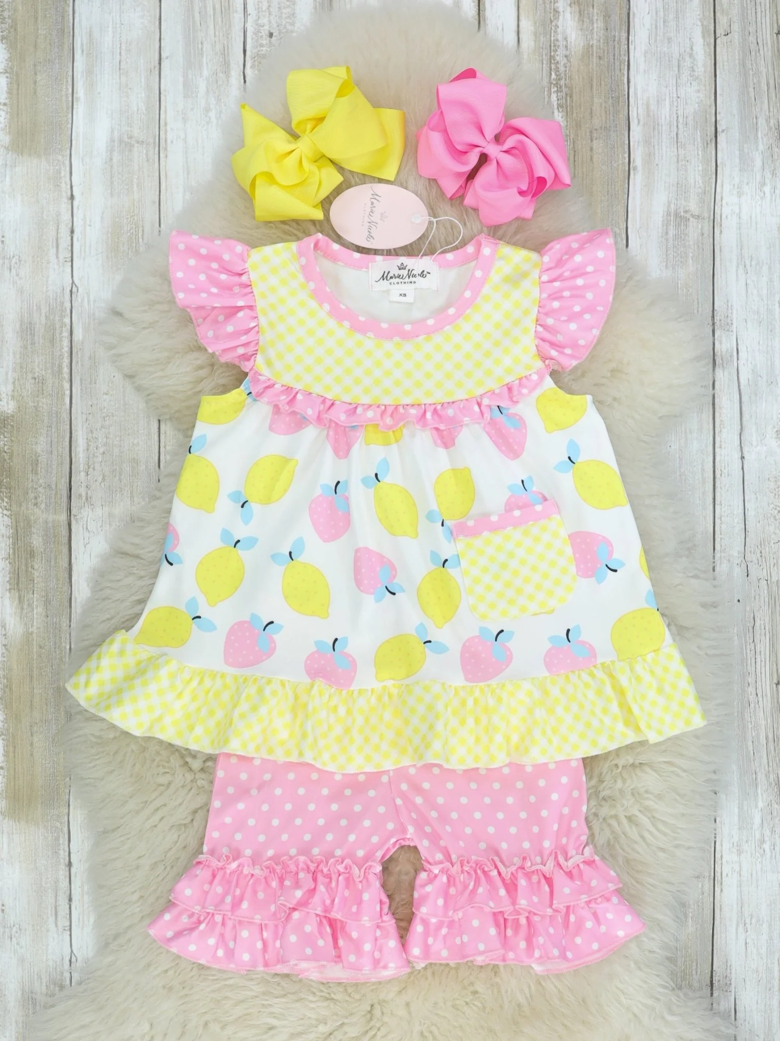 Strawberry Lemonade Ruffle Outfit