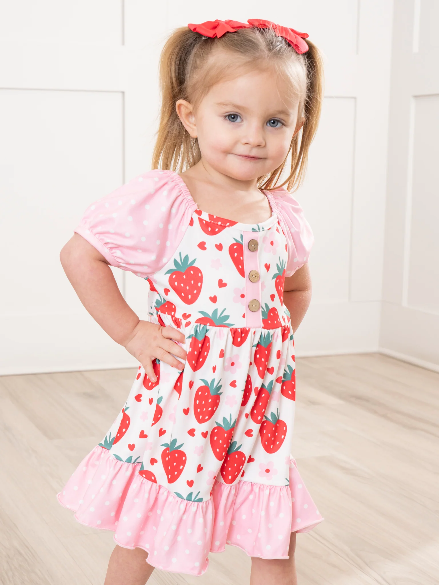 Strawberry Love Ruffle Dress - Image 3