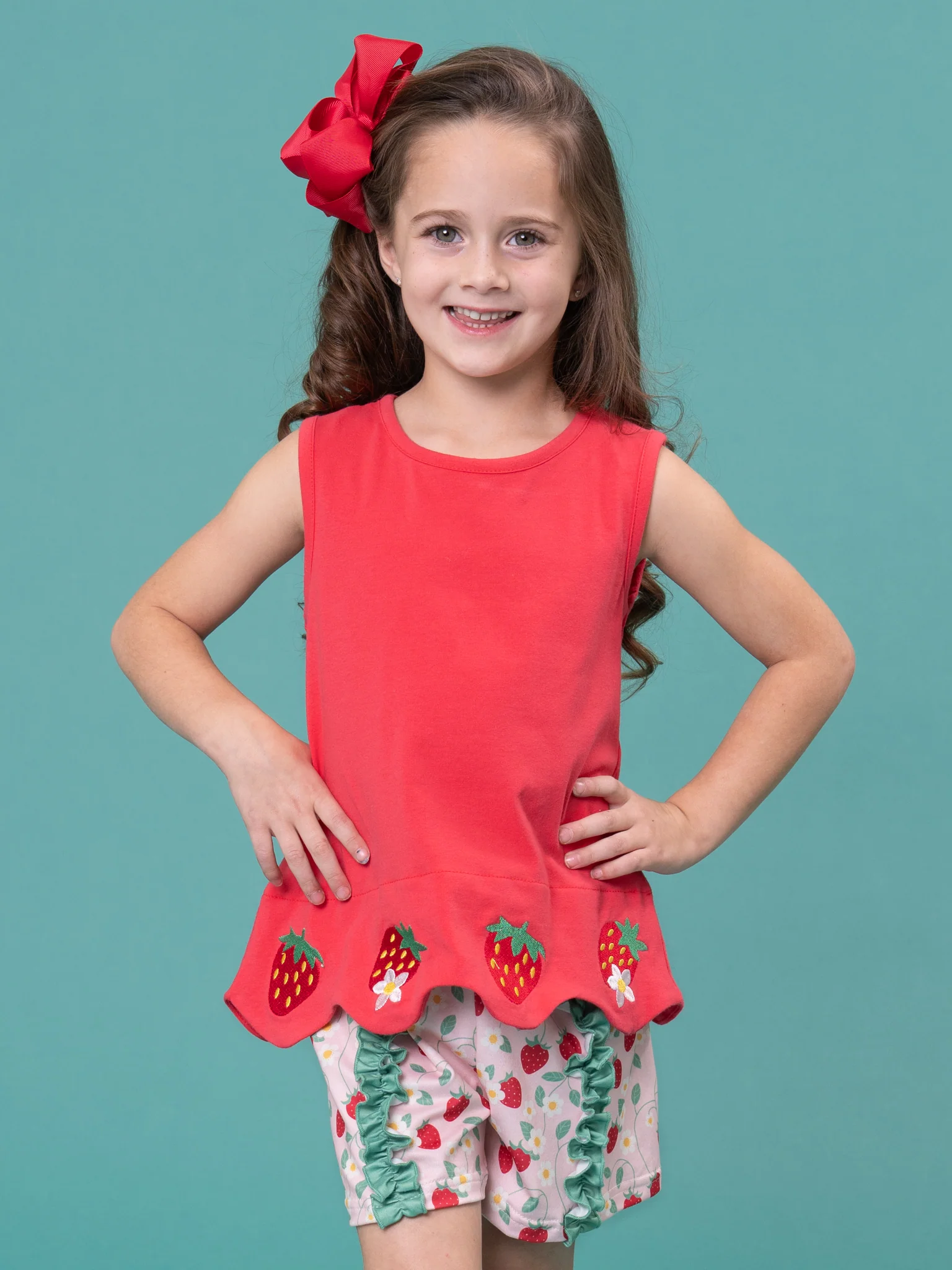 Strawberry Vines Ruffle Outfit