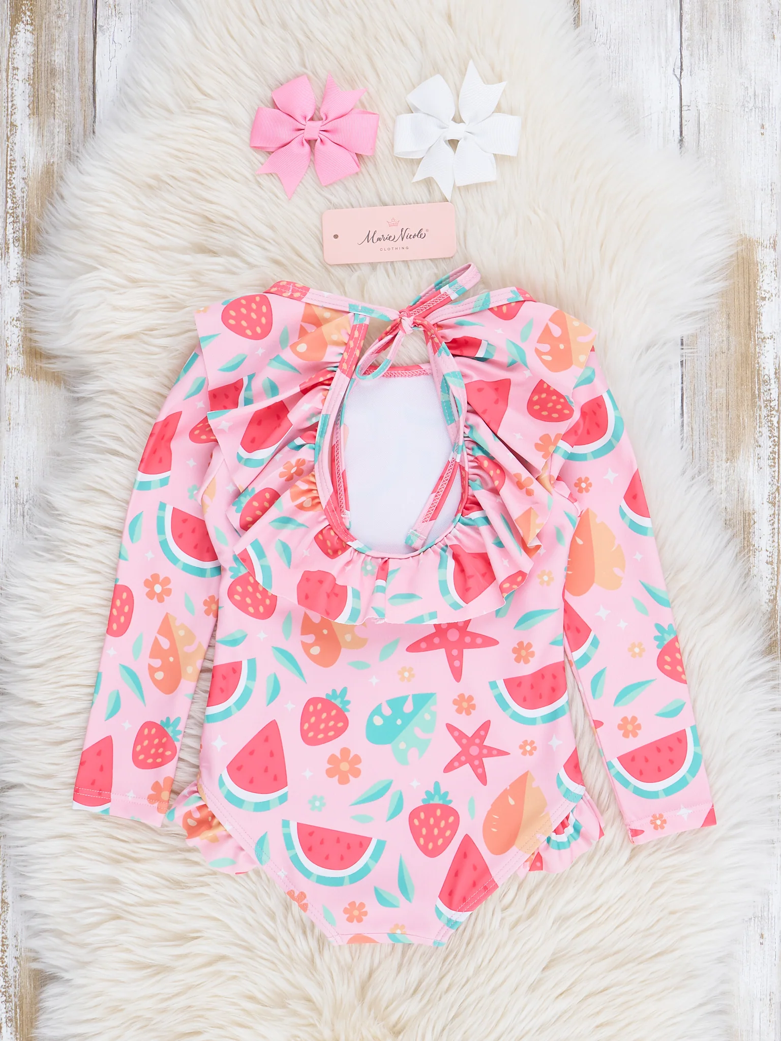 Strawberry Watermelon Ruffle Swimsuit - Image 3
