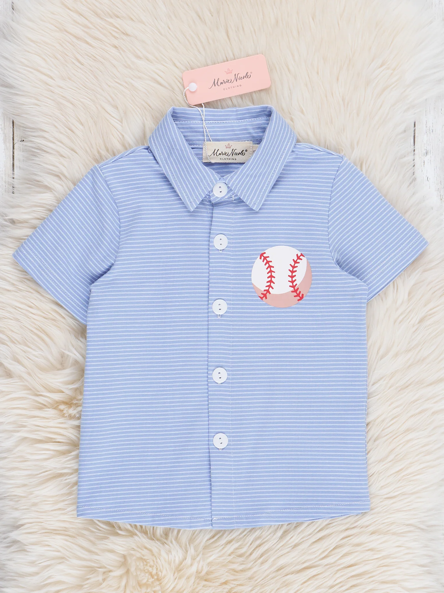 Striped Baseball Cotton Polo