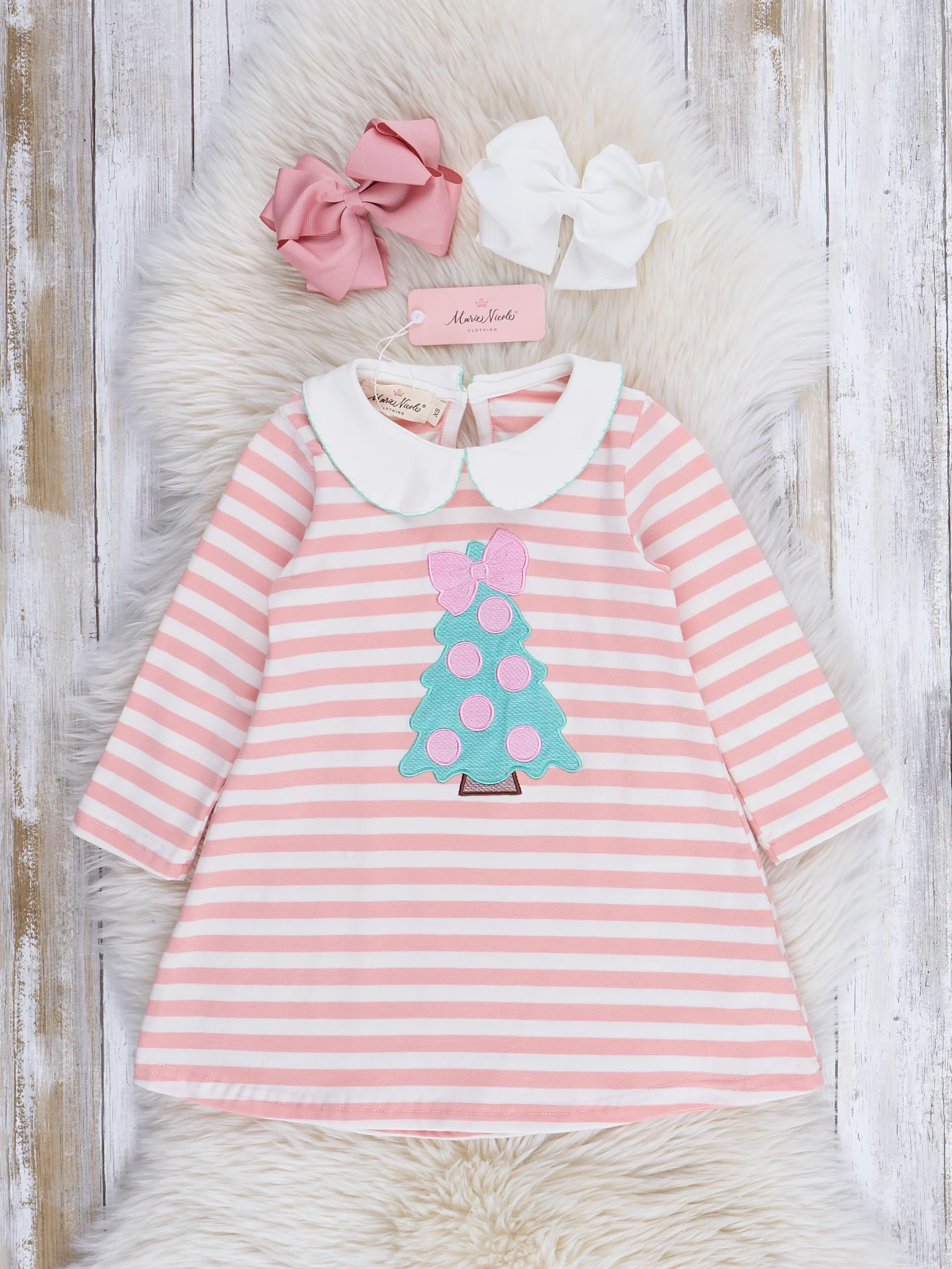 Striped Christmas Spirit Dress - Image 2