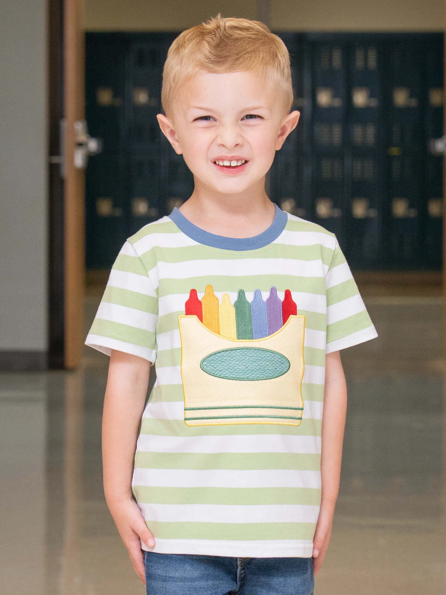 Striped Embroidered Crayon Box Shirt - Image 5