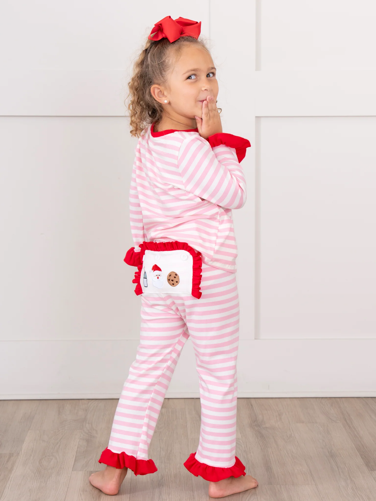 Santa Treat Time Embroidered Pajamas