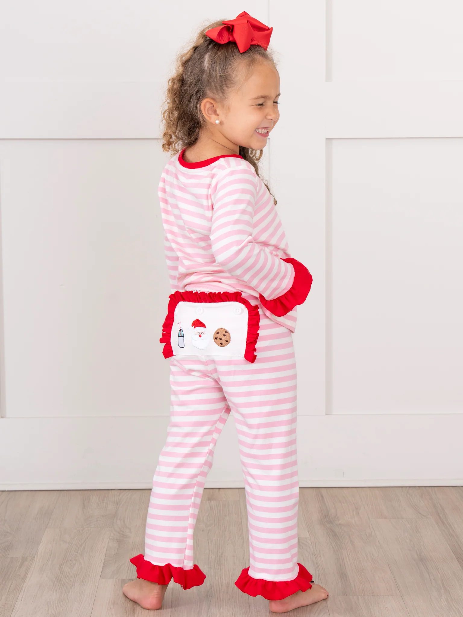 Santa Treat Time Embroidered Pajamas - Image 6