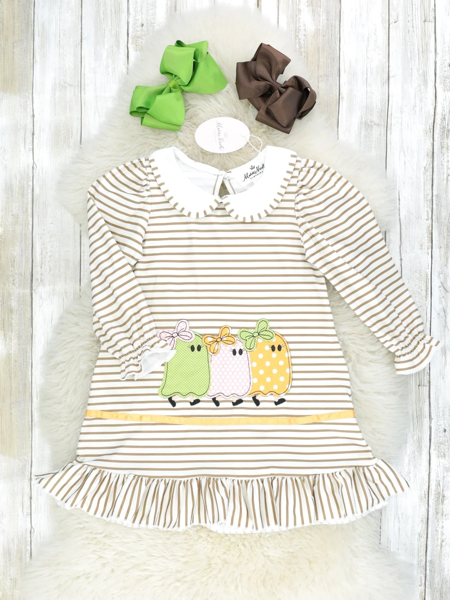 Striped Ghosts Vintage Dress