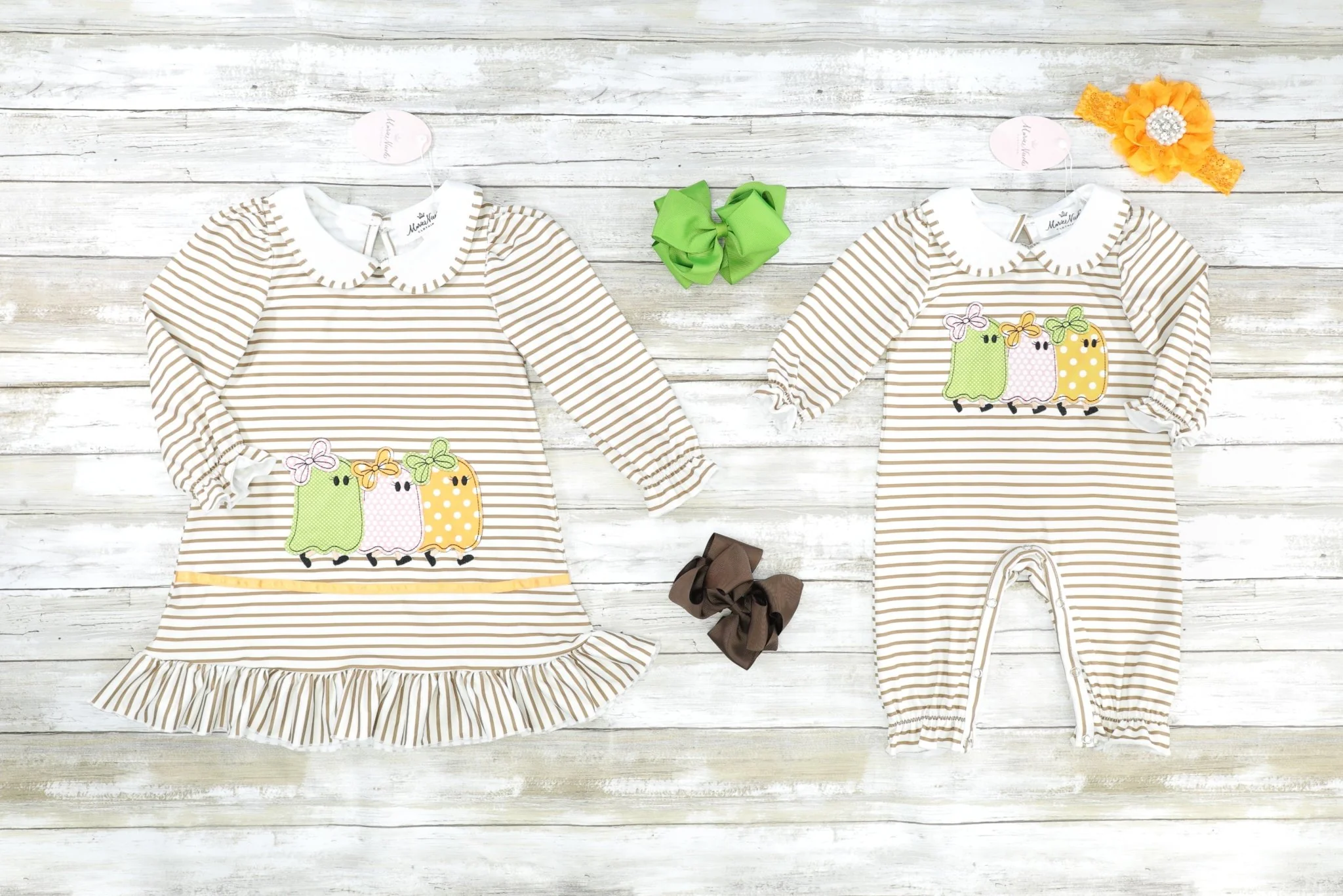 Striped Ghosts Vintage Romper - Image 2