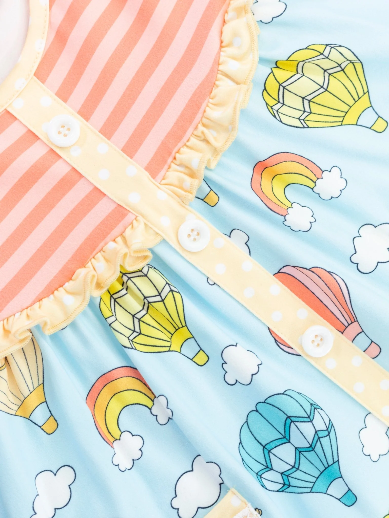 Striped Hot Air Balloon Ruffle Outfit - Image 4