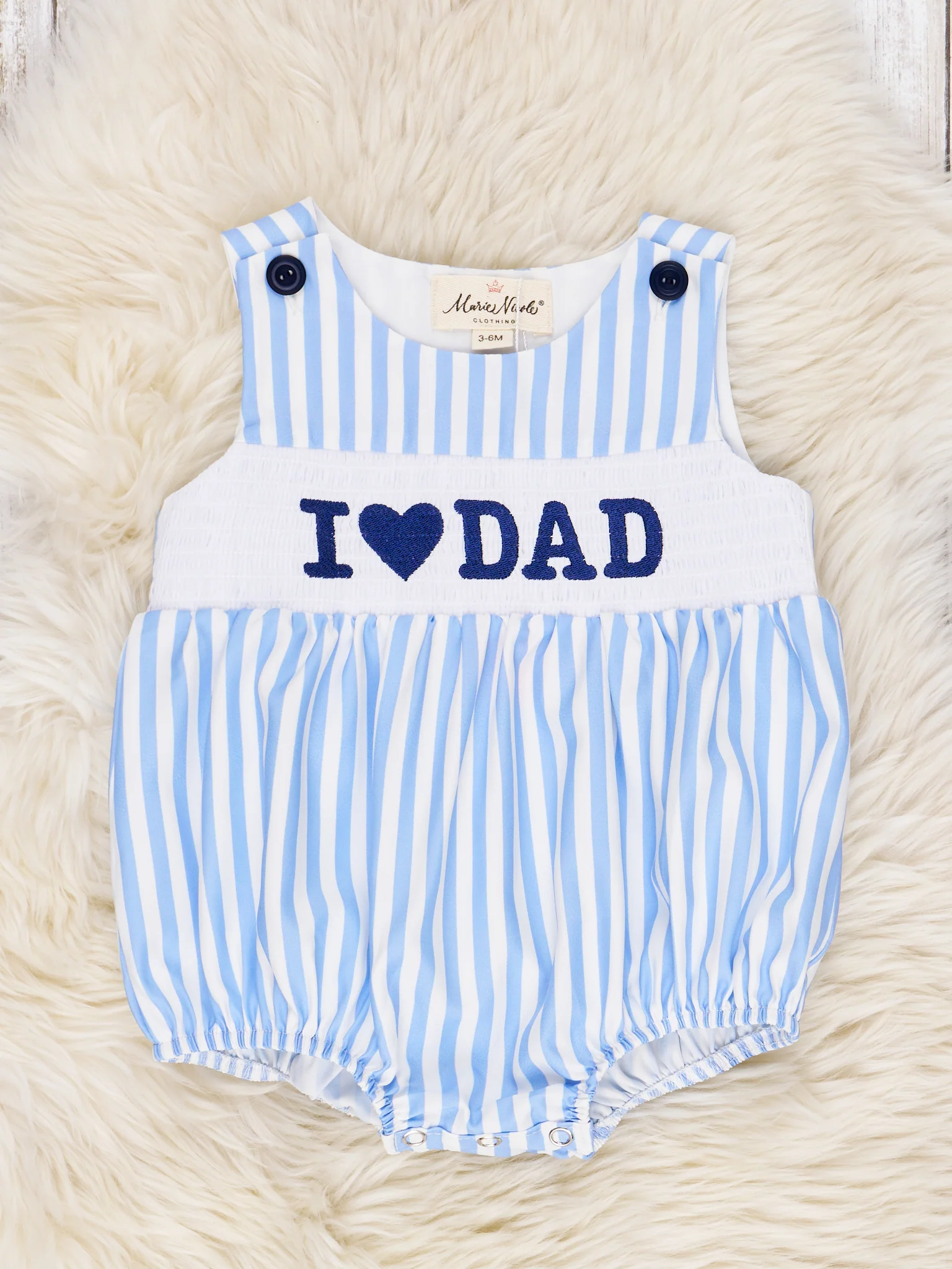 Striped "I Love Dad" Romper
