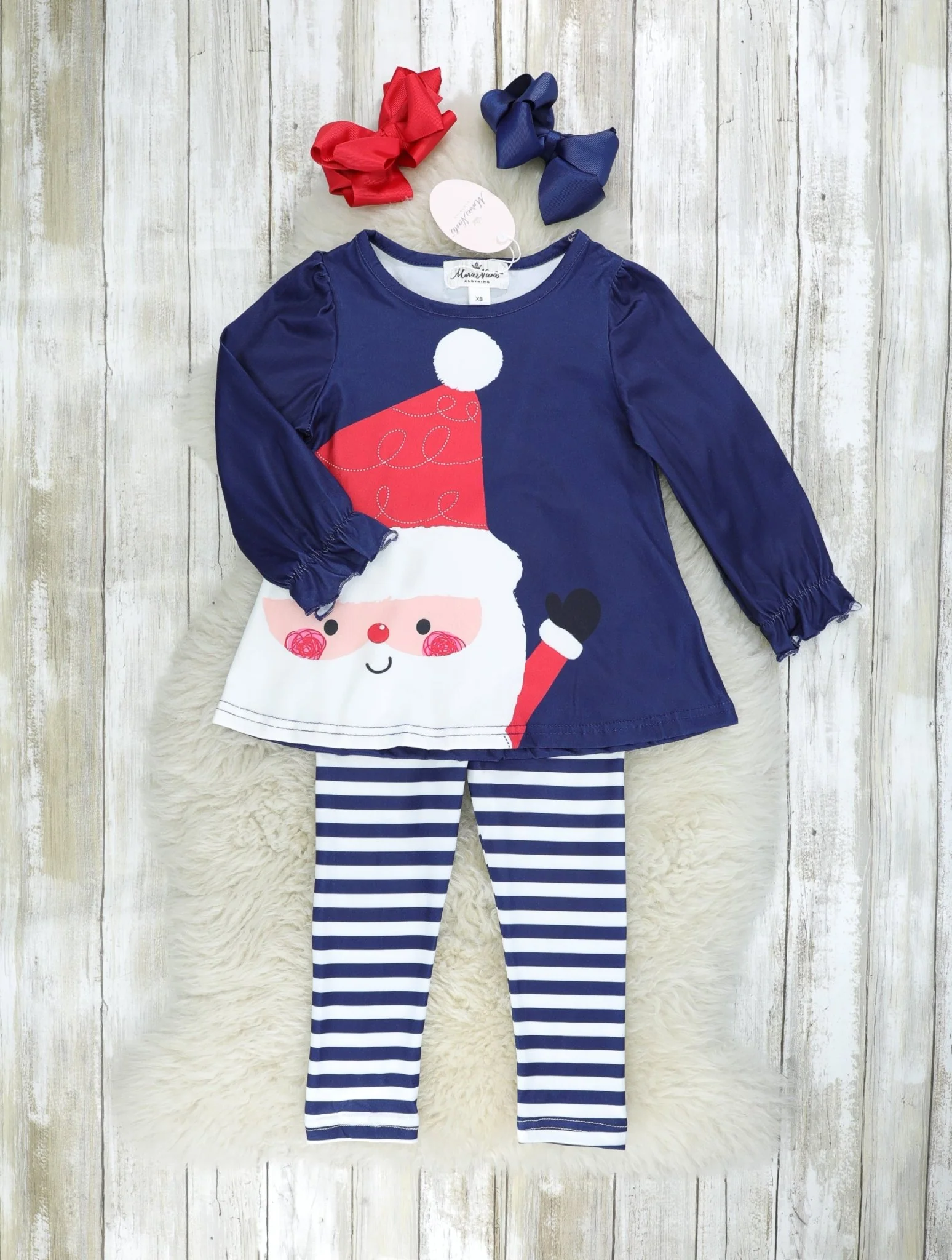 Striped Jolly Santa Tunic Outfit