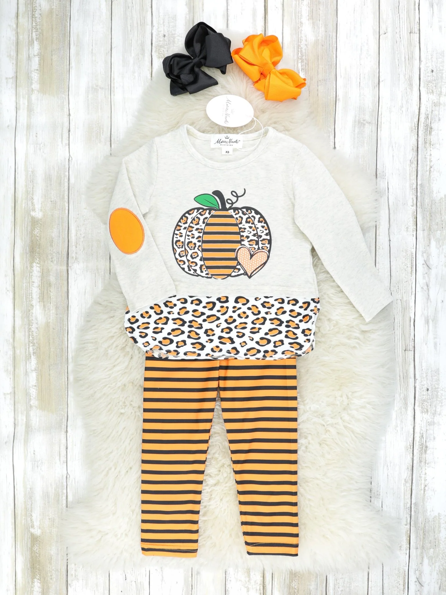 Striped Leopard Pumpkin Outfit