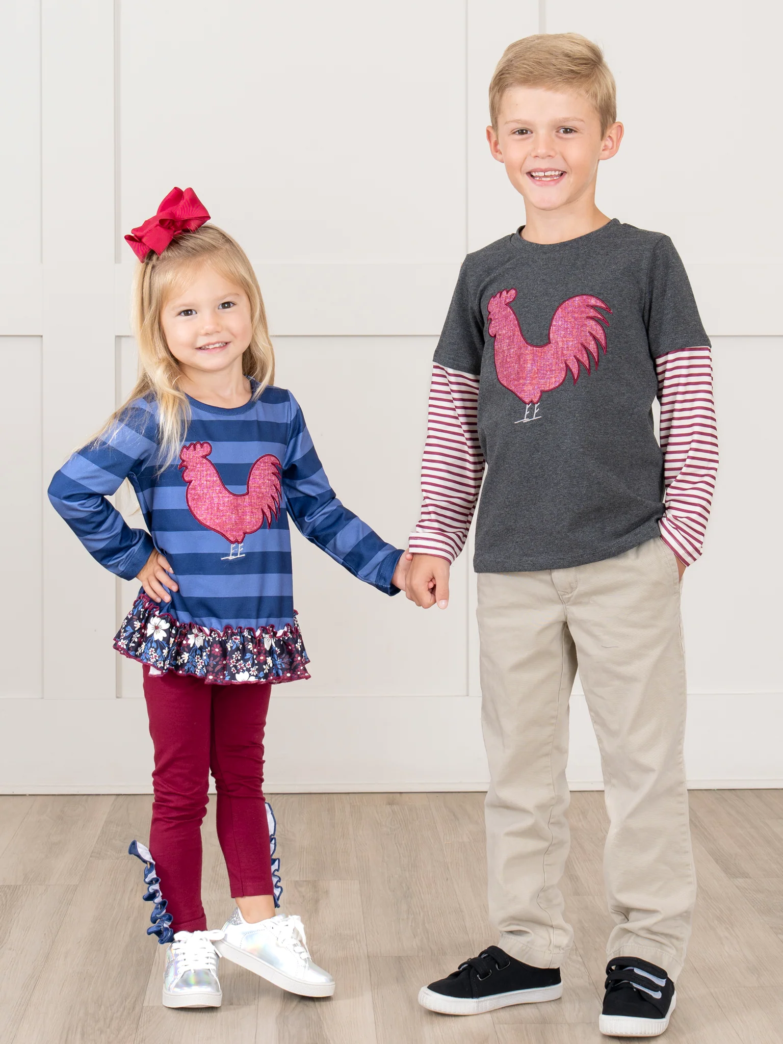 Striped Little Rooster Ruffle Outfit - Image 6