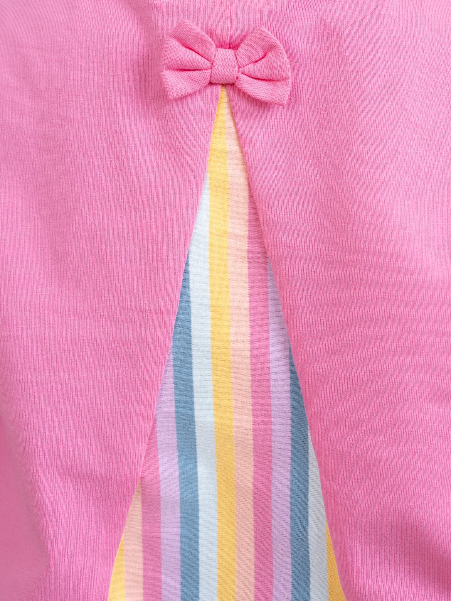 Striped Peek-a-Boo Swing Shirt in Rose - Image 6