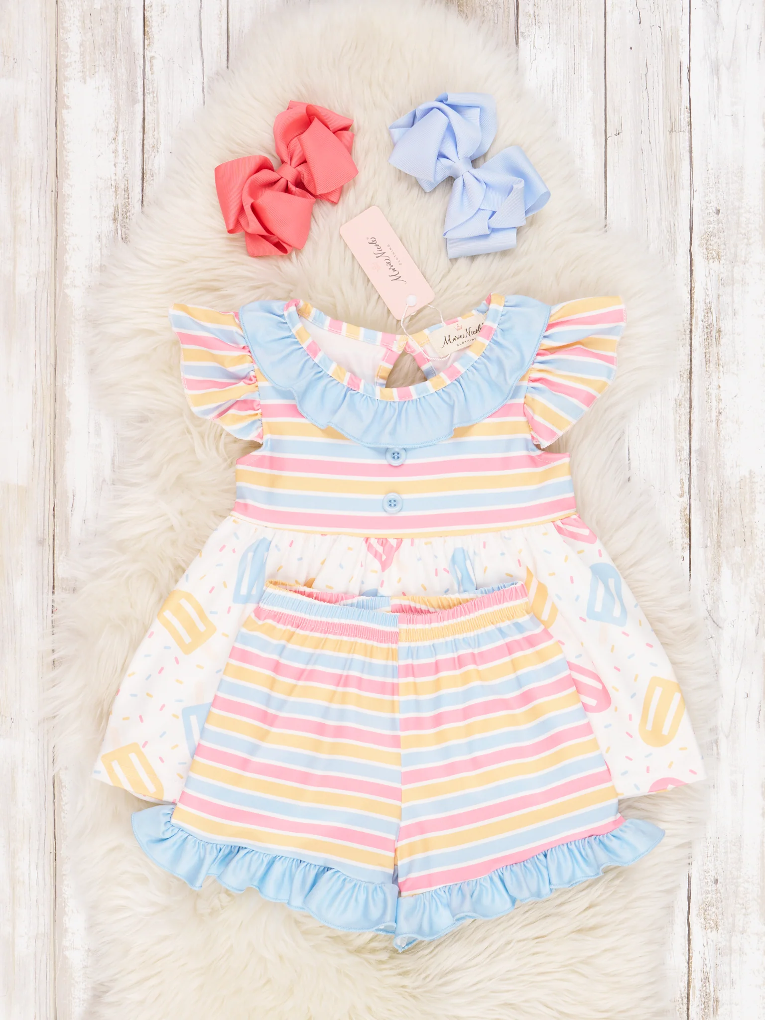 Striped Popsicle Ruffle Outfit - Image 2