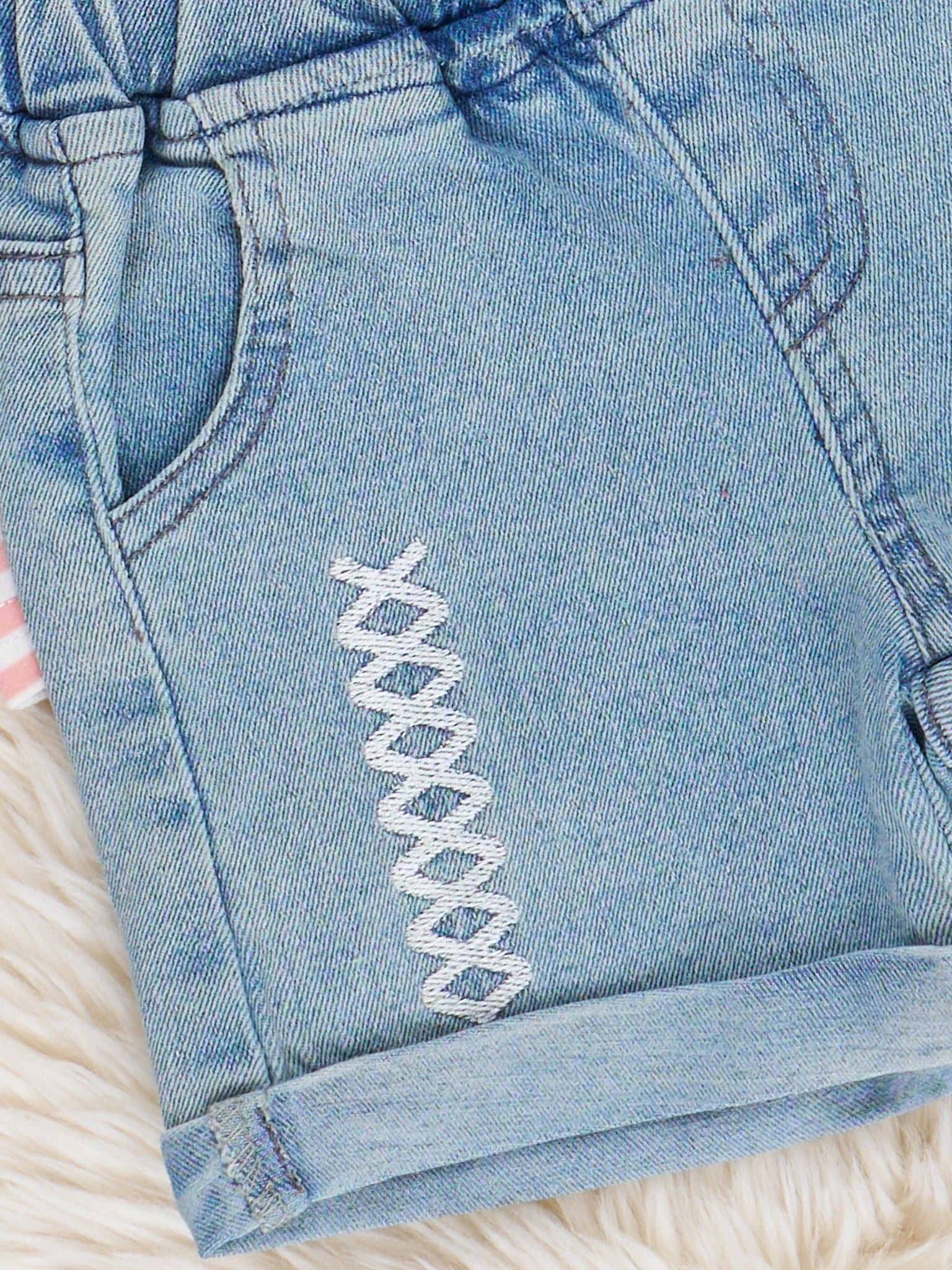 Striped Pretty Apples Denim Outfit - Image 7