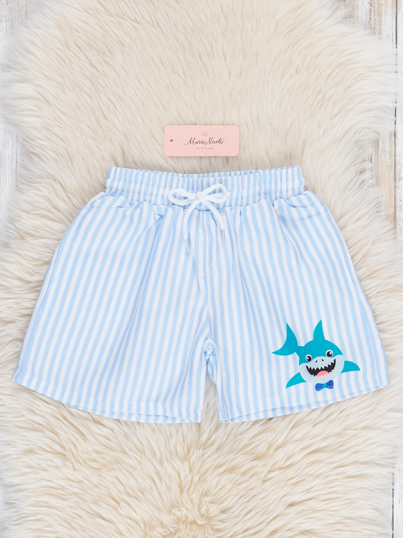 Striped Shark Attack Swim Trunks - Image 2