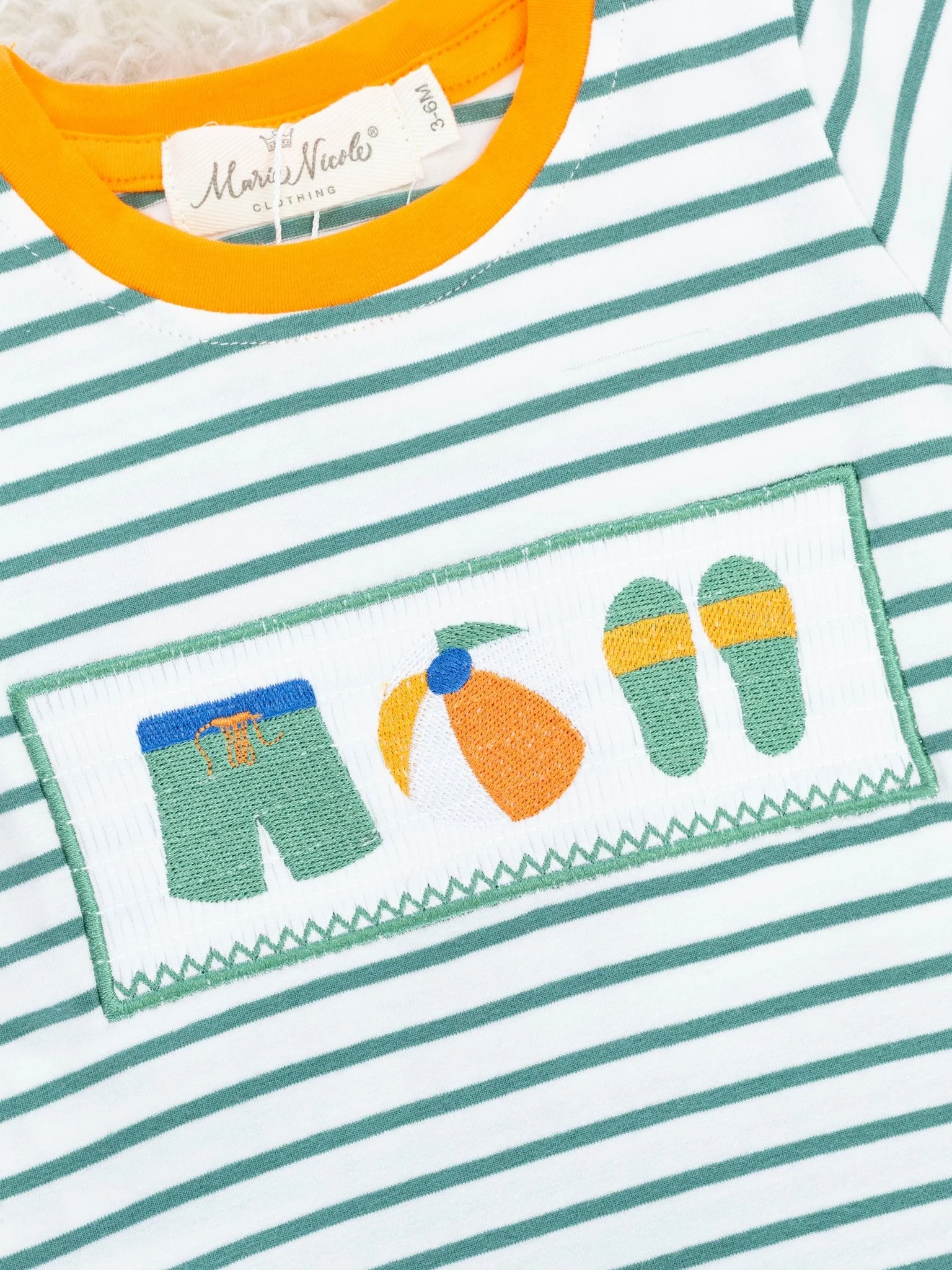 Striped Smocked Beach Romper - Image 2