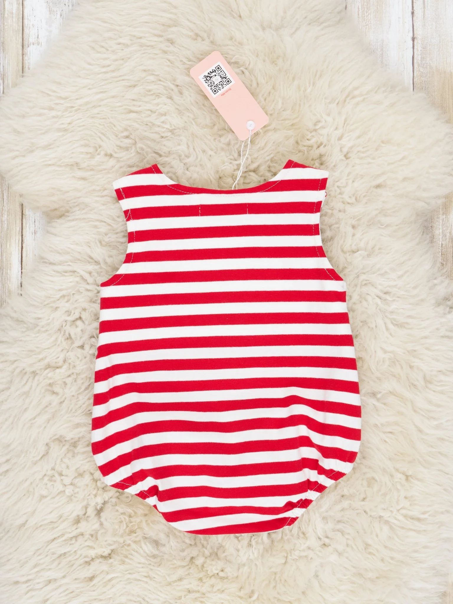 Striped Smocked Firework Romper - Image 2