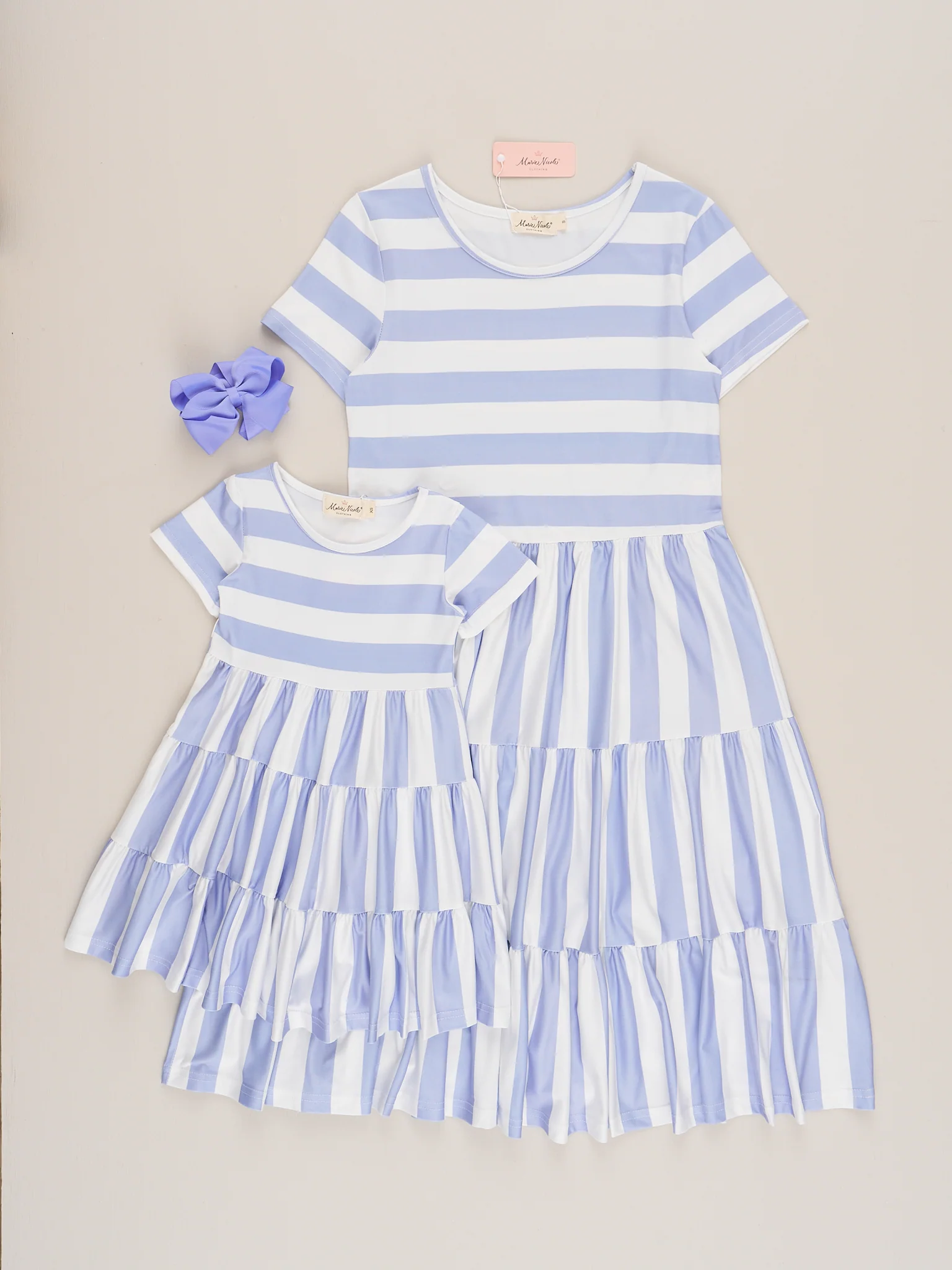 Mom & Me Striped Swing Dress - Periwinkle