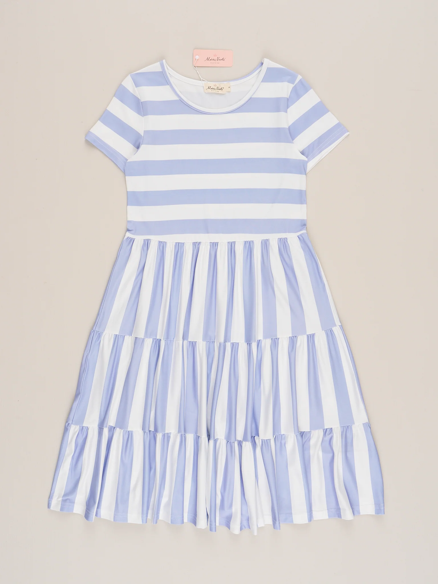 Mom & Me Striped Swing Dress - Periwinkle - Image 3