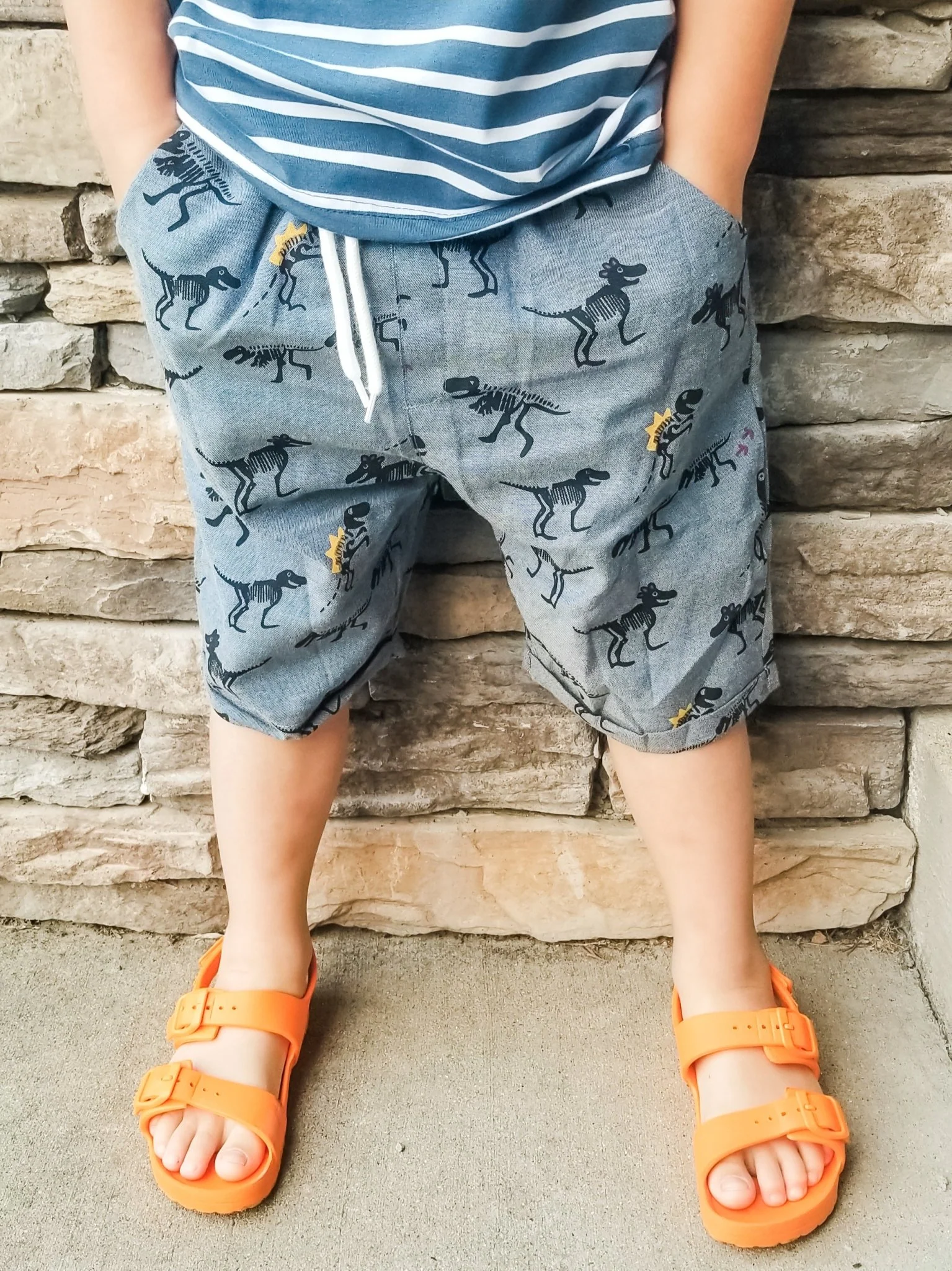 Striped Top Dinosaur Outfit - Image 4