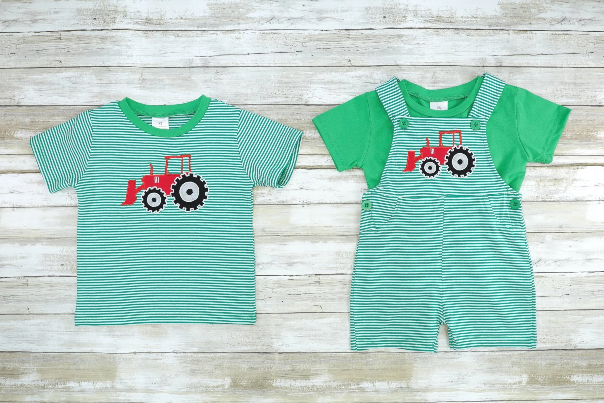 Striped Tractor Overall Set - Image 3